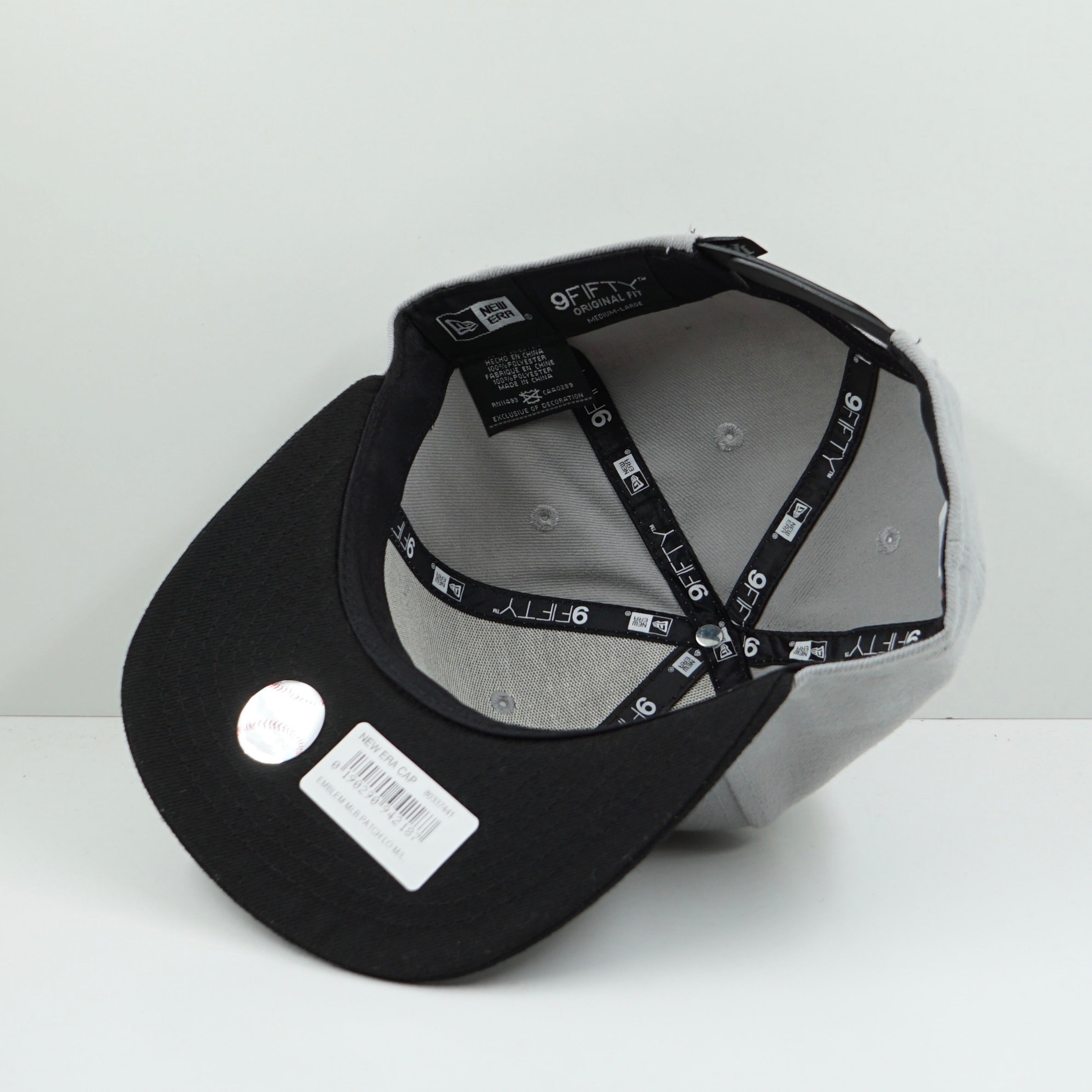 New Era Los Angeles Dodgers Grey Black Snapback Cap