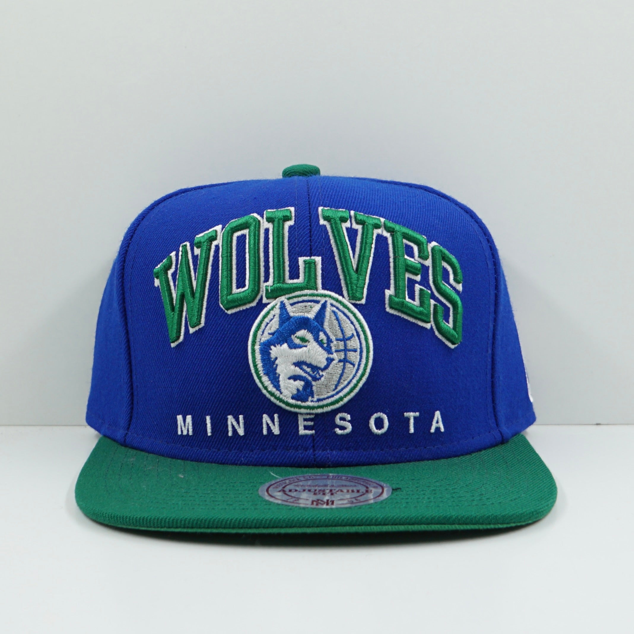 Mitchell & Ness Minnesota Wolves Blue Green Snapback Cap