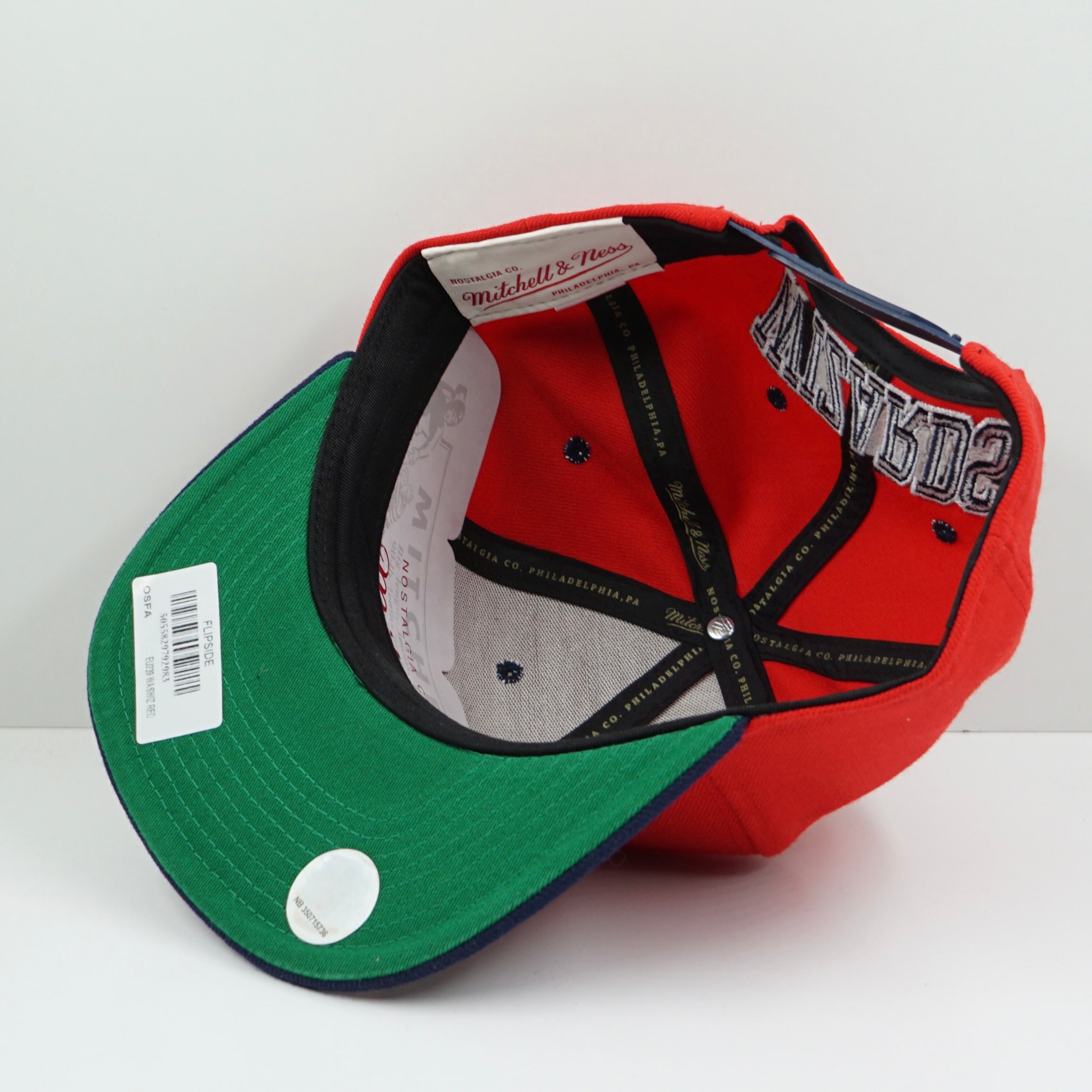 Mitchell & Ness Washington Wizards Red Navy Snapback Cap