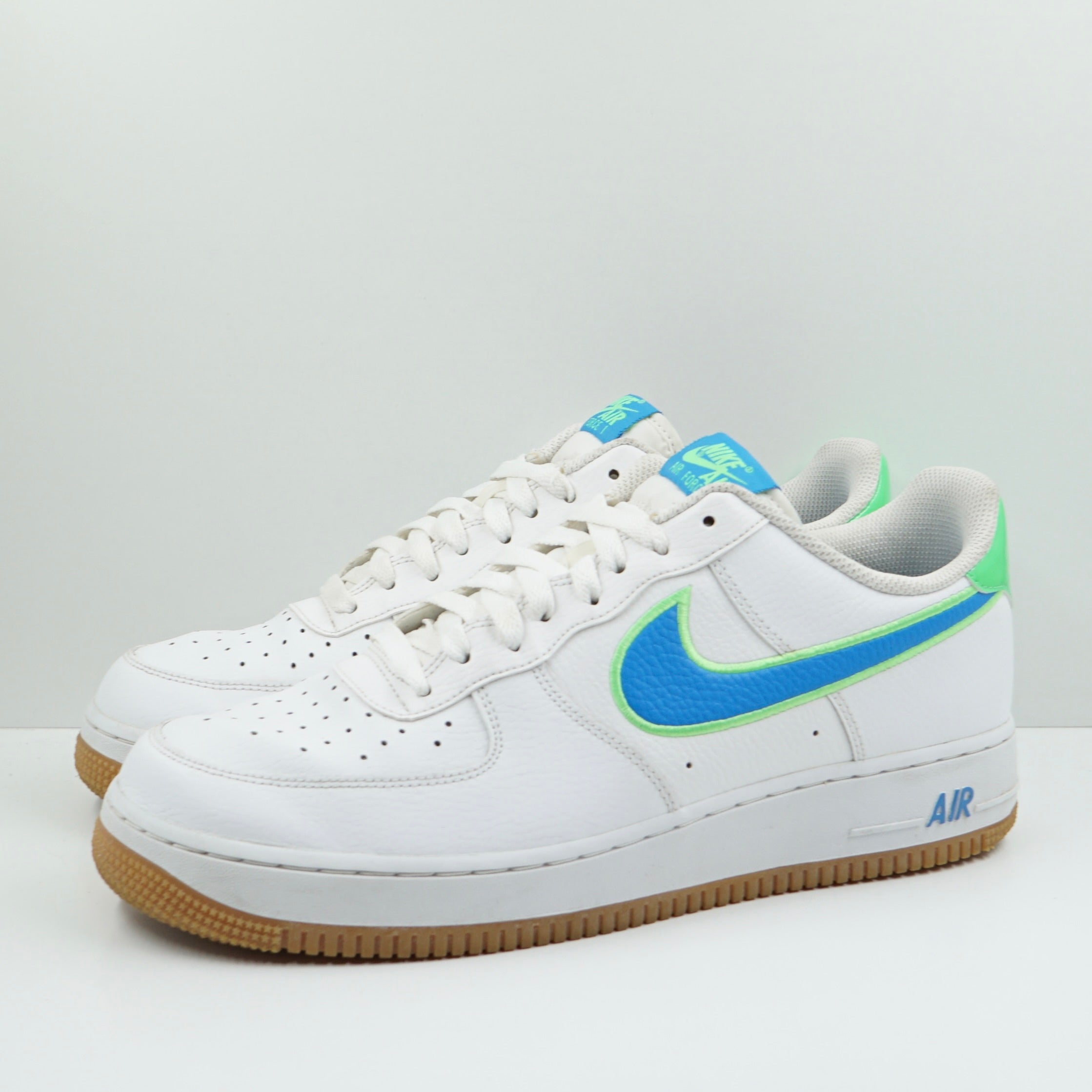 Nike Air Force 1 Low White Poison Green Photo Blue Gum