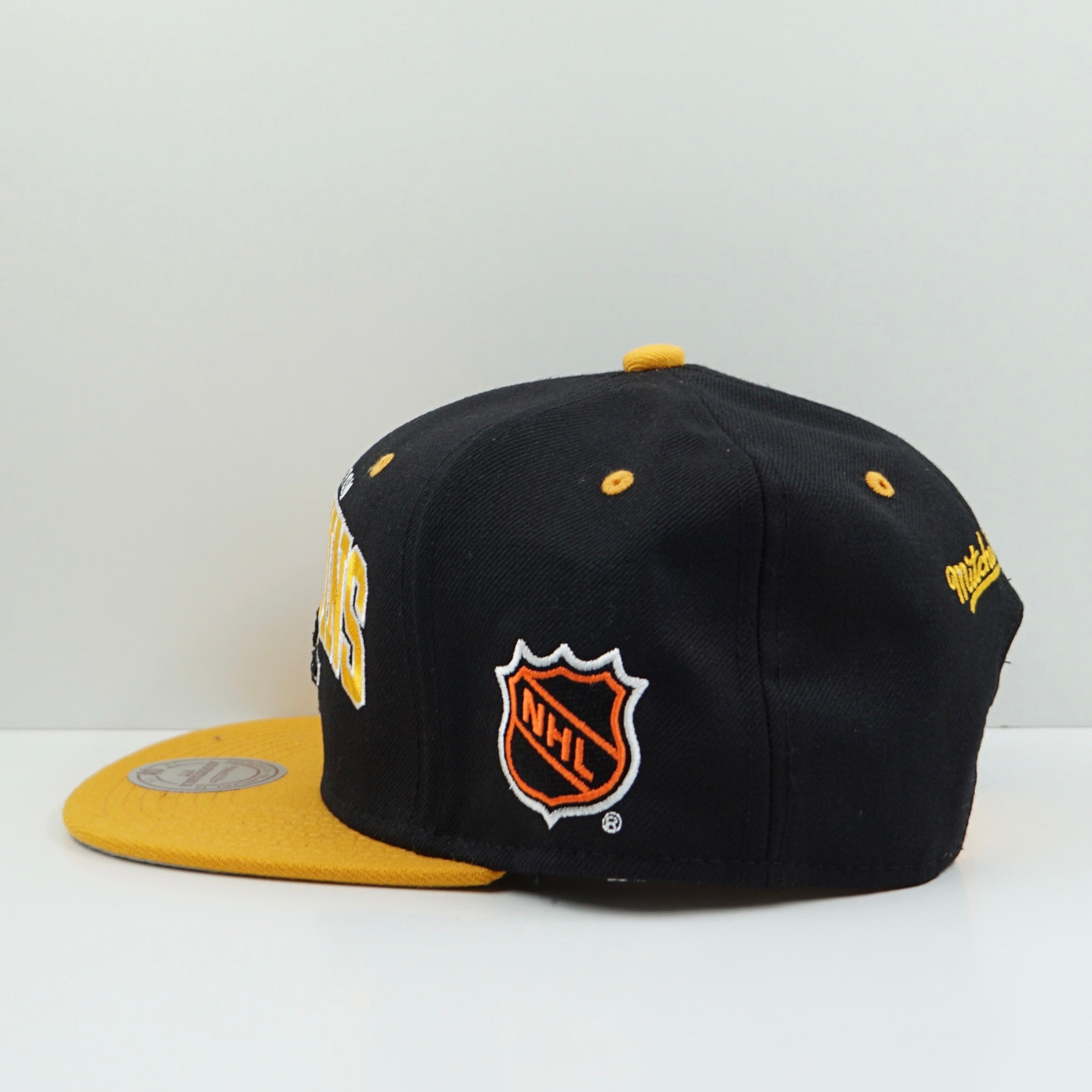 Mitchell & Ness Pittsburgh Penguins Black Yellow Orange Snapback Cap