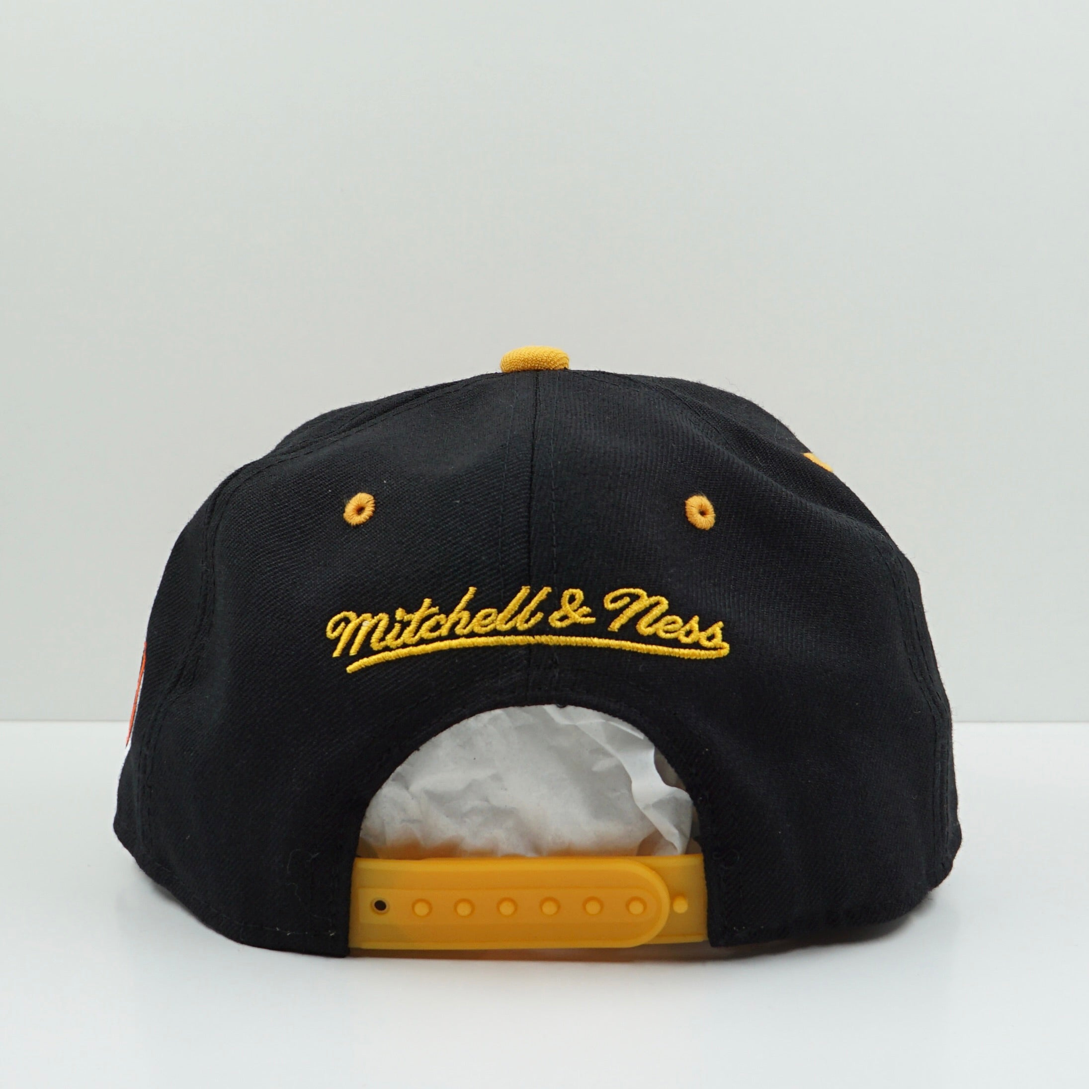 Mitchell & Ness Pittsburgh Penguins Black Yellow Orange Snapback Cap
