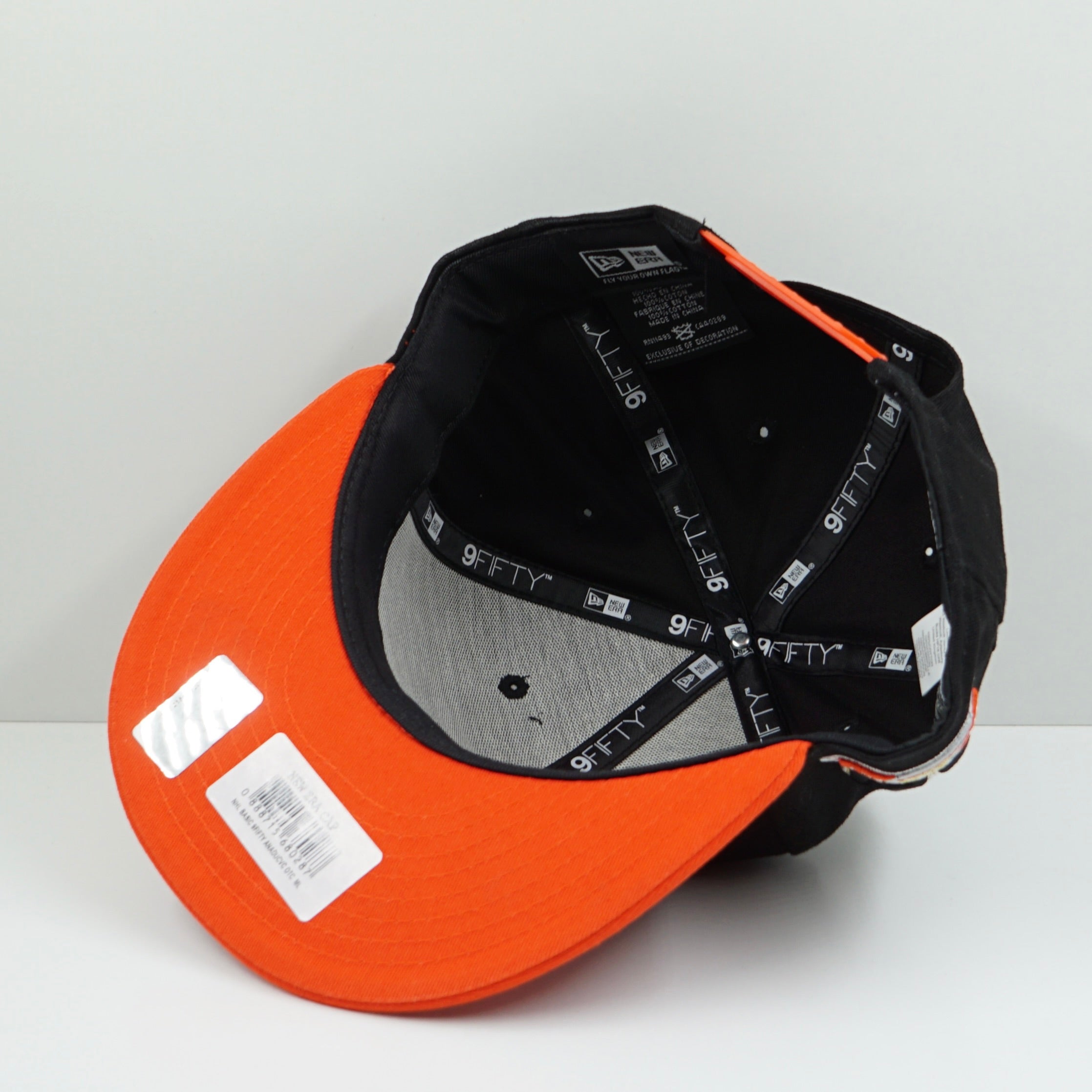 New Era Anaheim Ducks Black Orange Snapback Cap