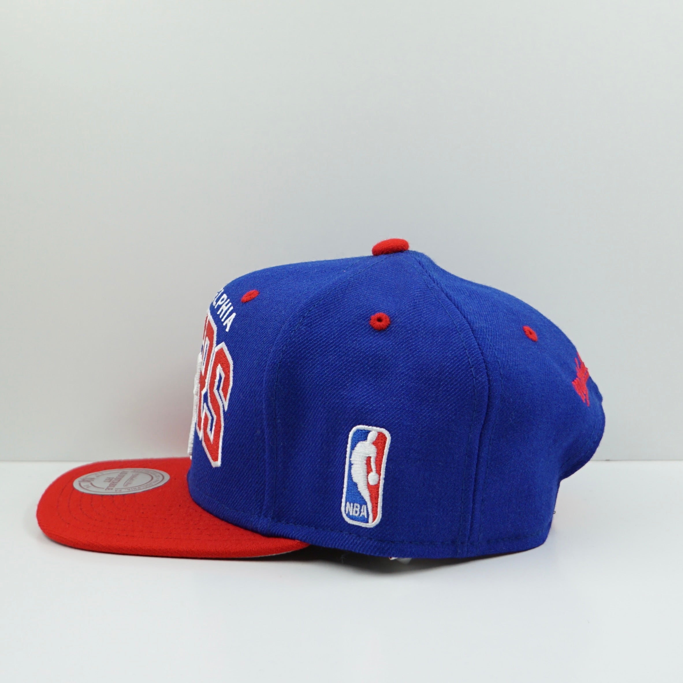 Mitchell & Ness Philadelphia 76ers Blue Red Snapback Cap