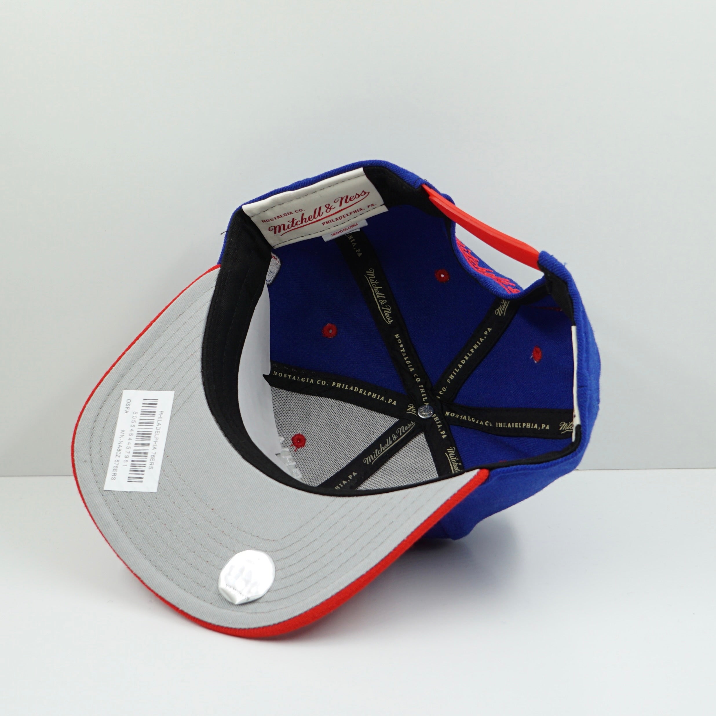 Mitchell & Ness Philadelphia 76ers Blue Red Snapback Cap