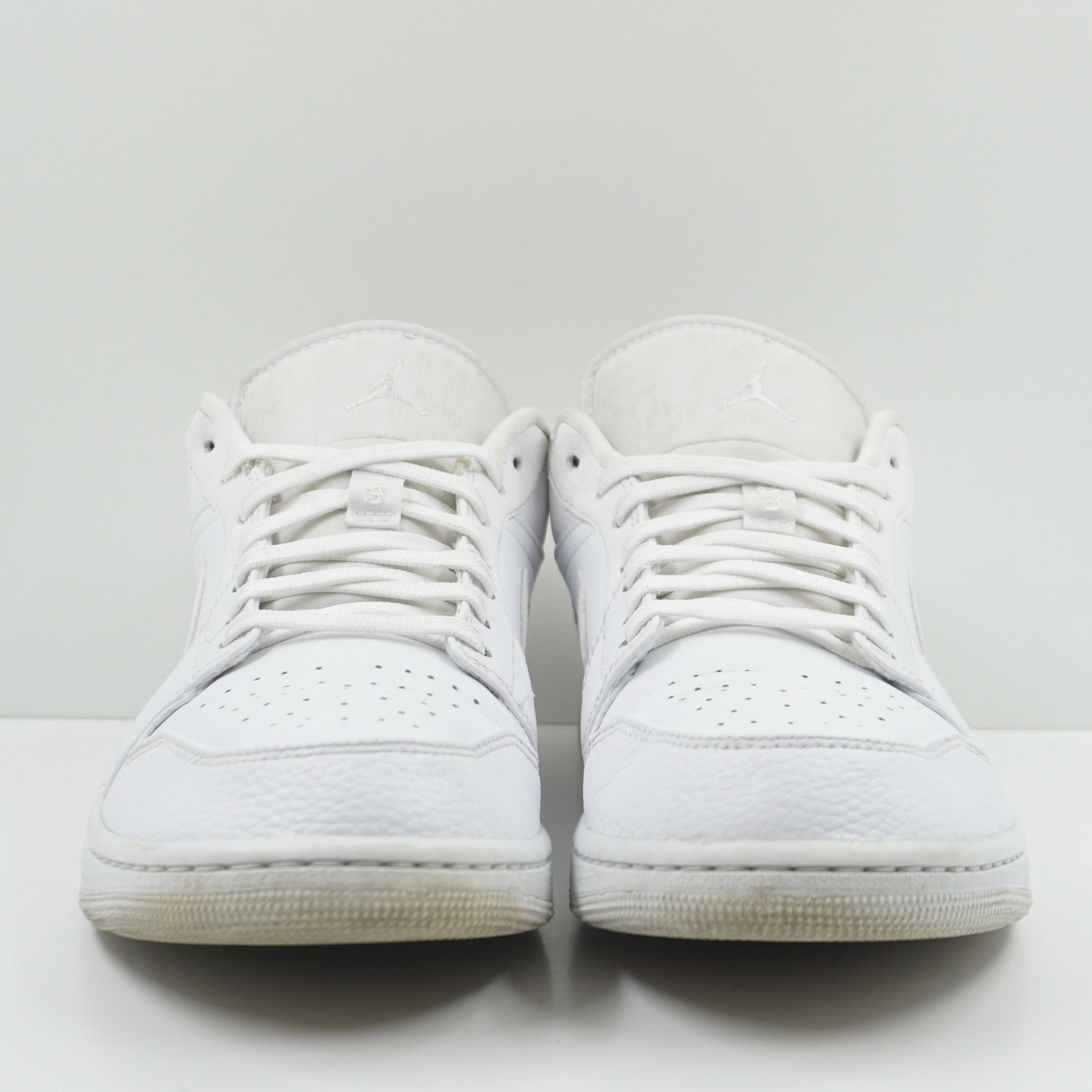 Jordan 1 Low Triple White Tumbled Leather