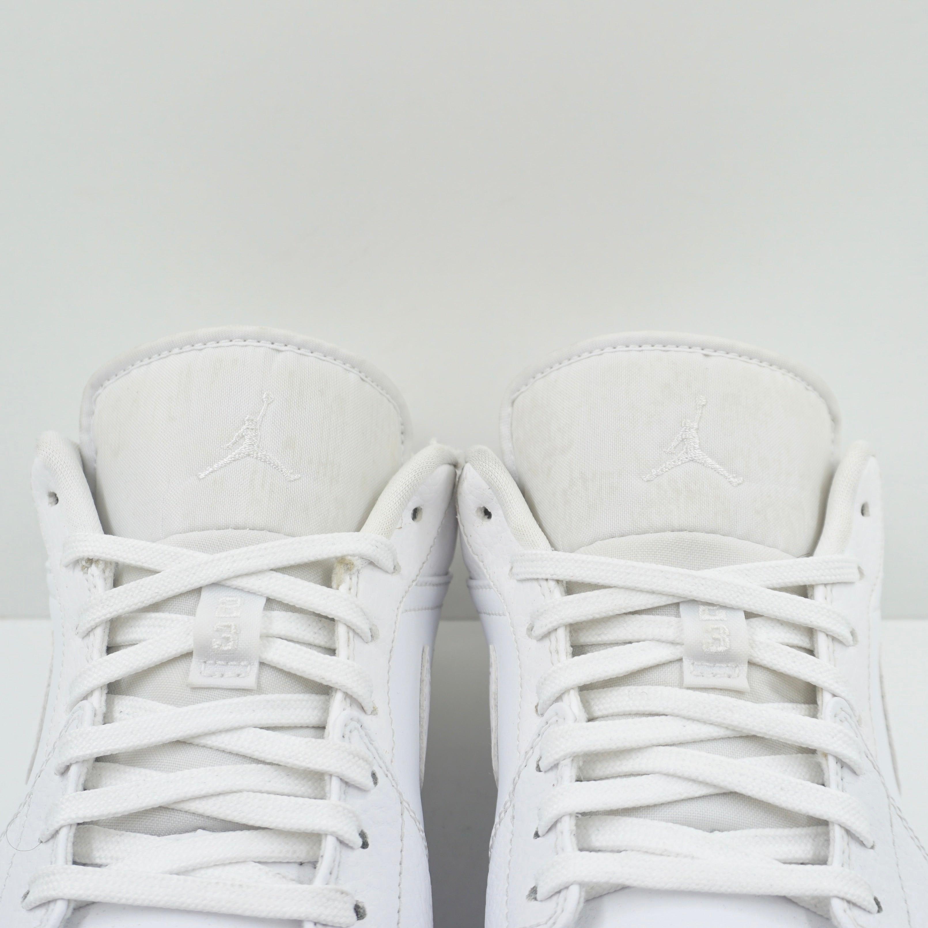 Jordan 1 Low Triple White Tumbled Leather