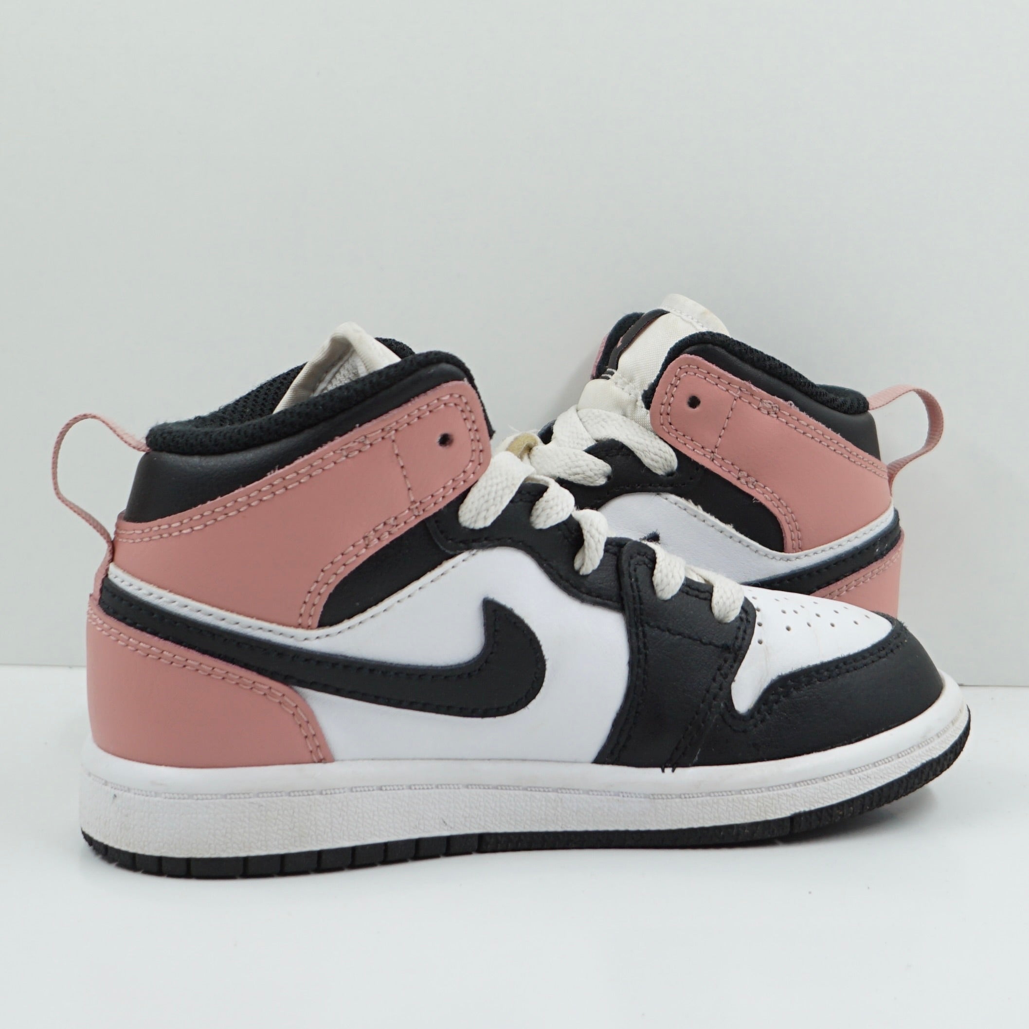 Jordan 1 Mid White Rust Pink Black (PS)