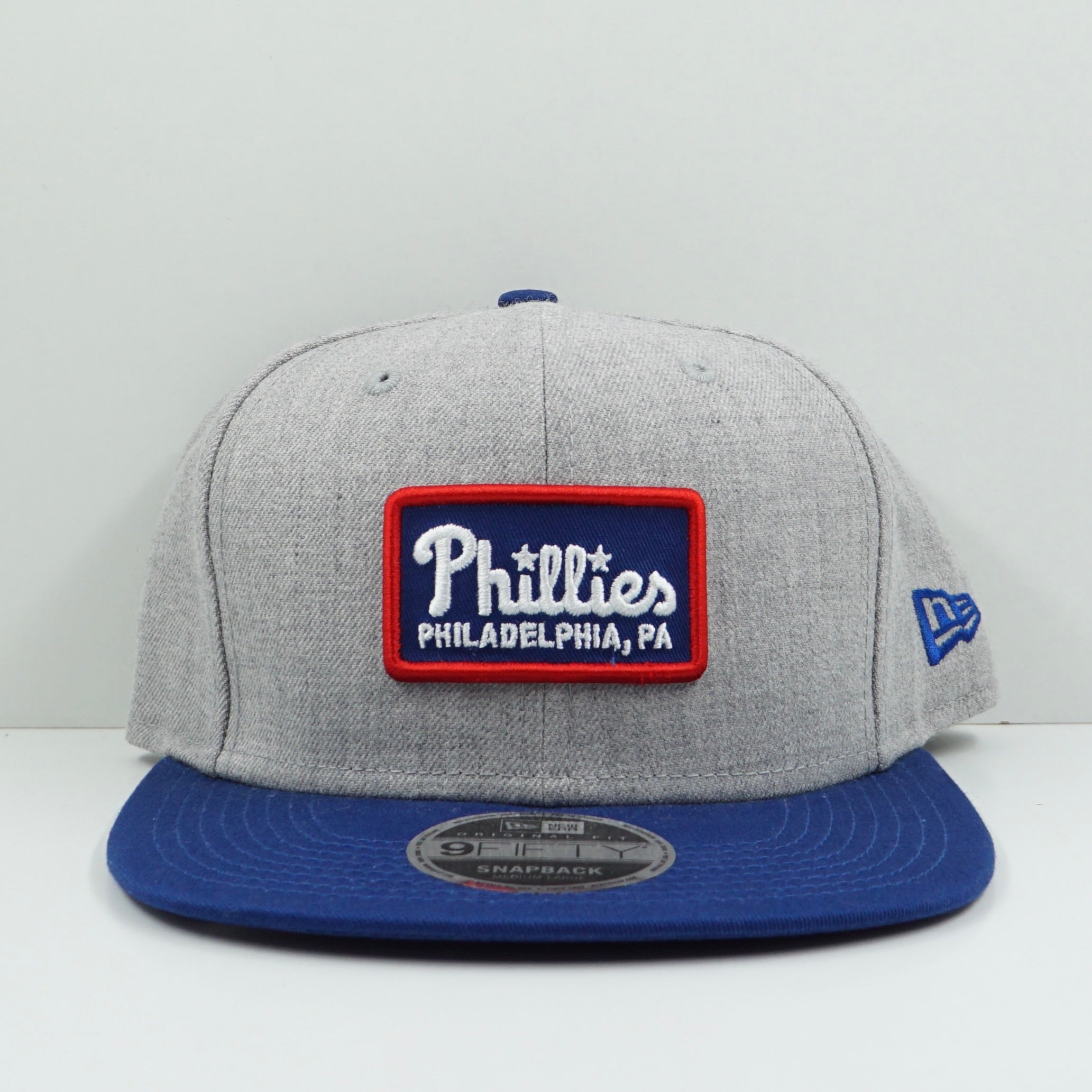 New Era Philadelphia Phillies Grey Blue Brim Snapback Cap