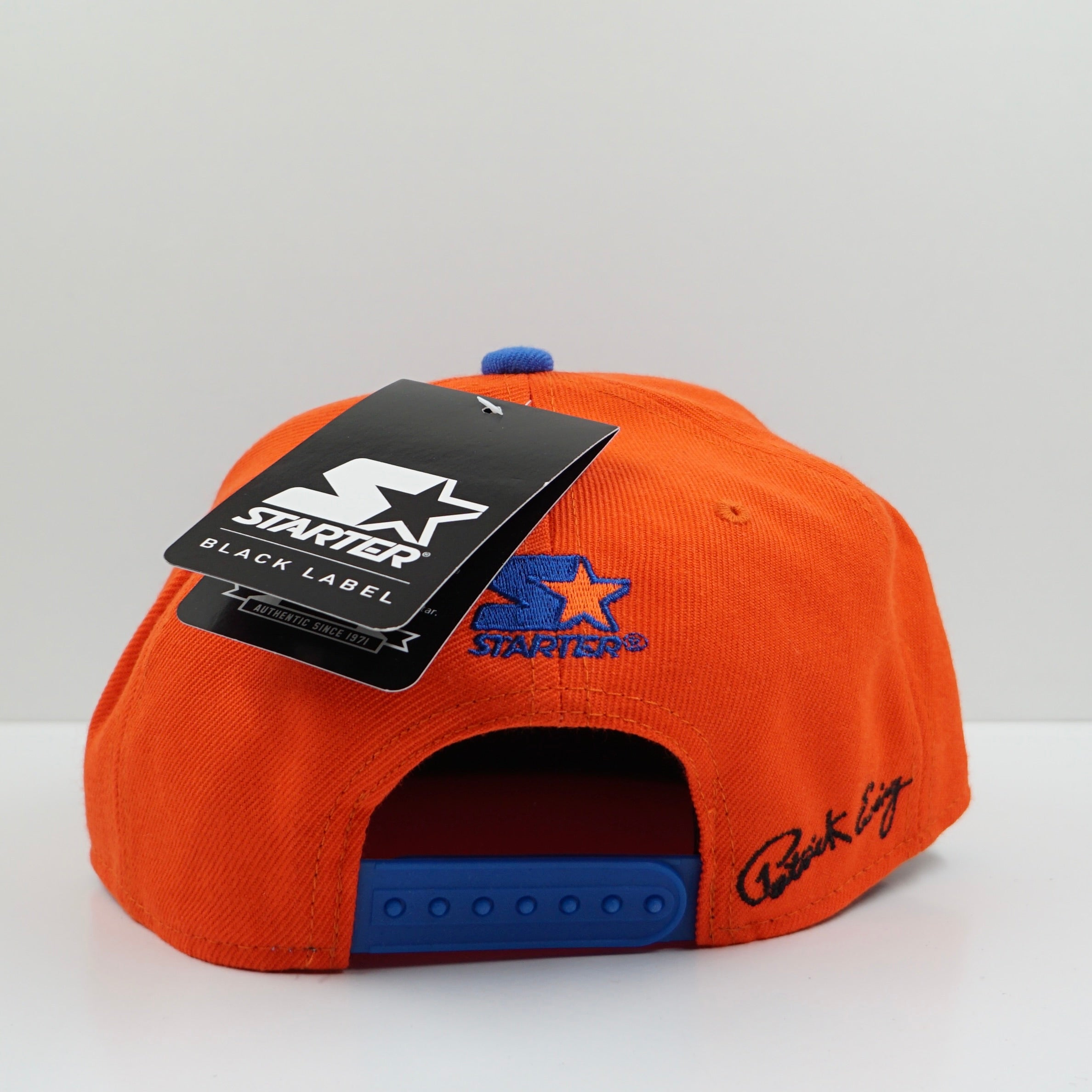 Starter Black Label Patrick Ewing Orange Blue Snapback Cap