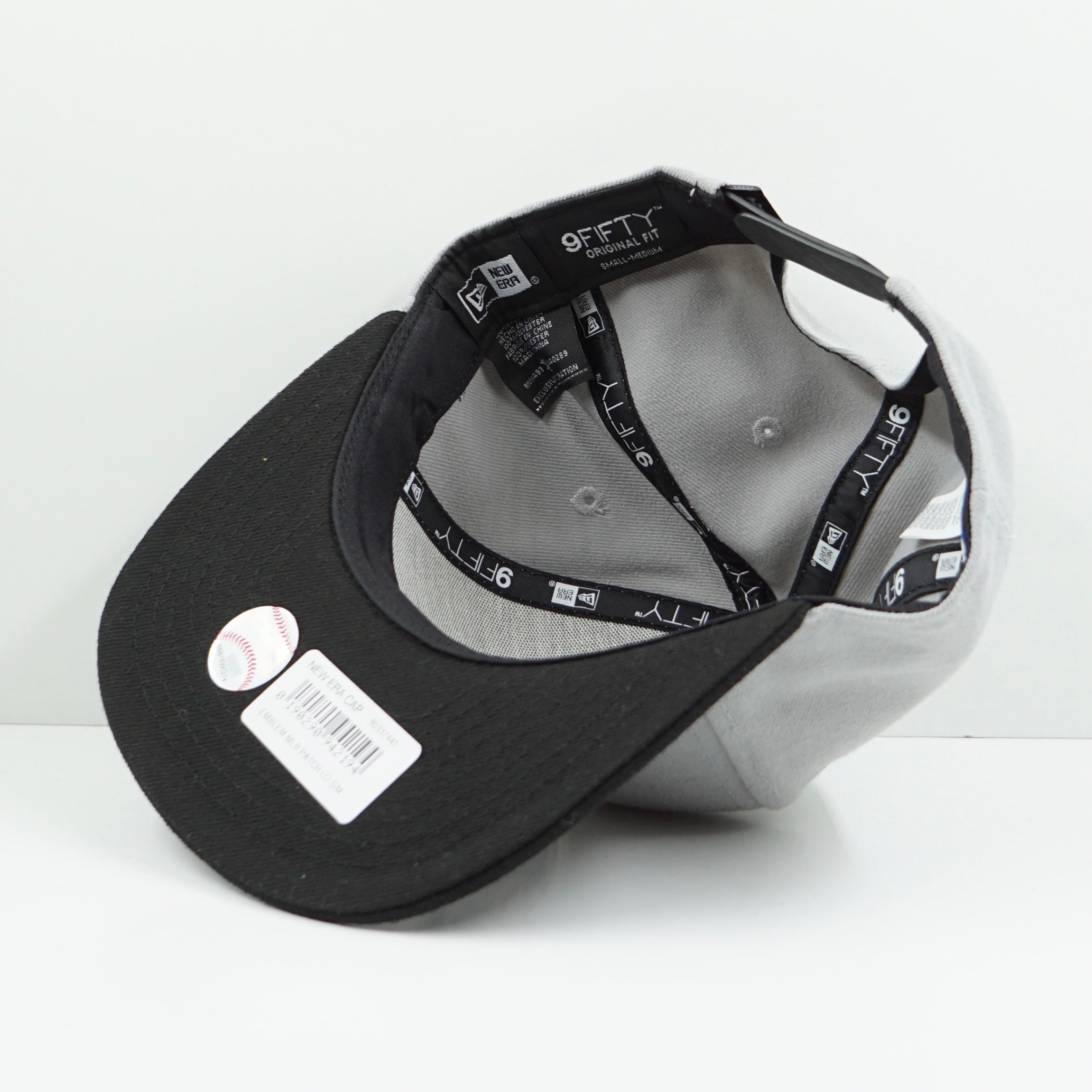 New Era Los Angeles Dodgers Grey Black Brim Snapback Cap
