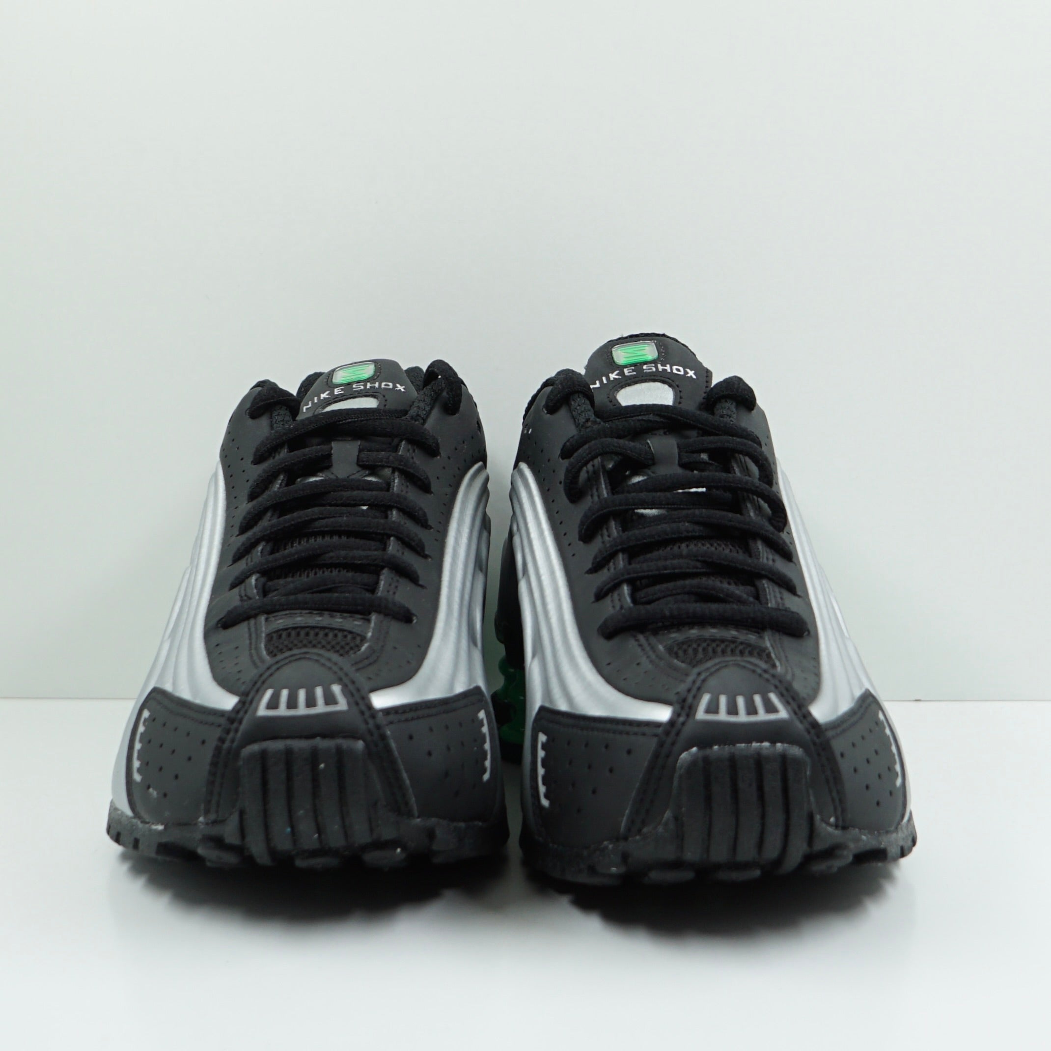 Nike Shox R4 Metallic Silver Green Shock