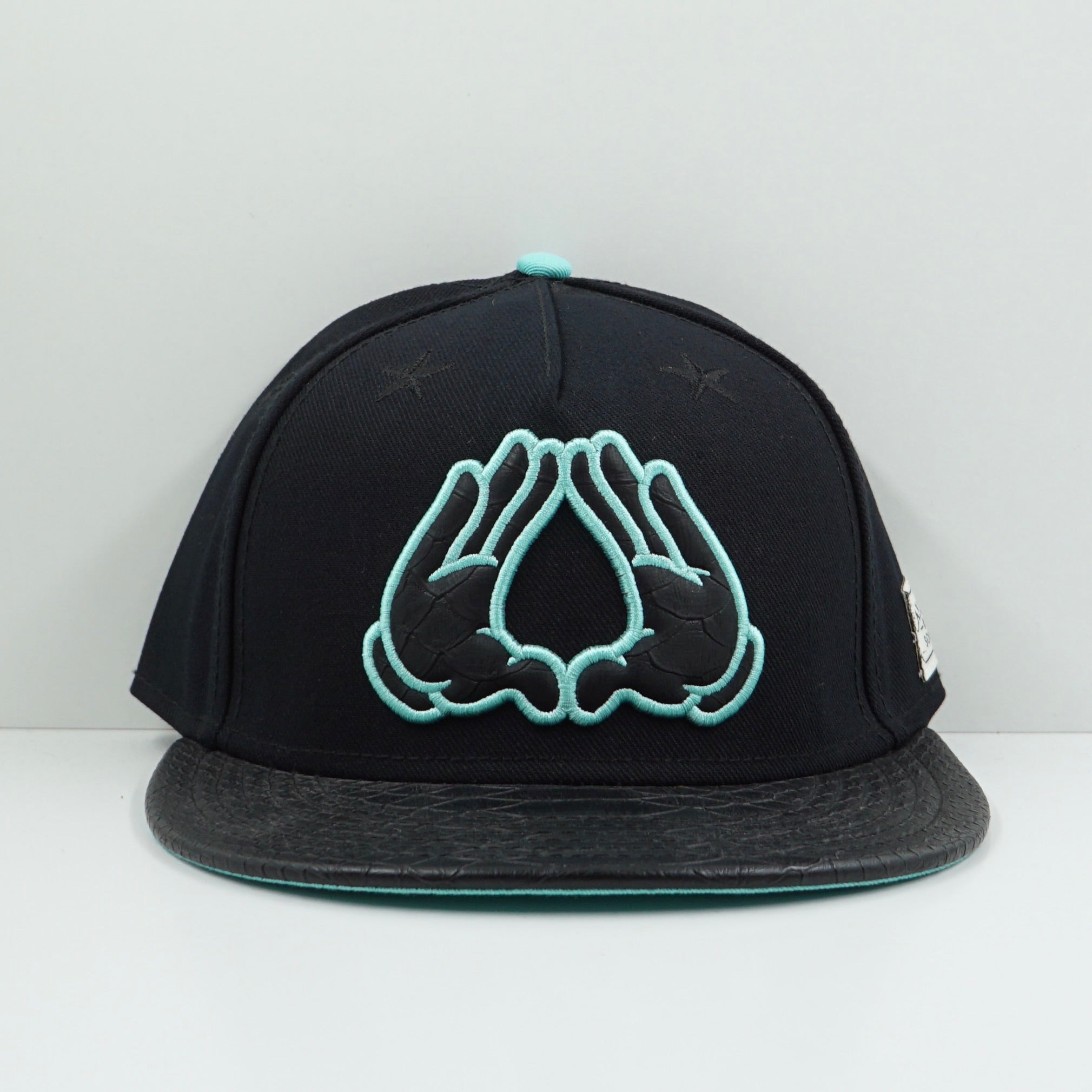 Cayler & Sons Black Teal Hands Snapback Cap