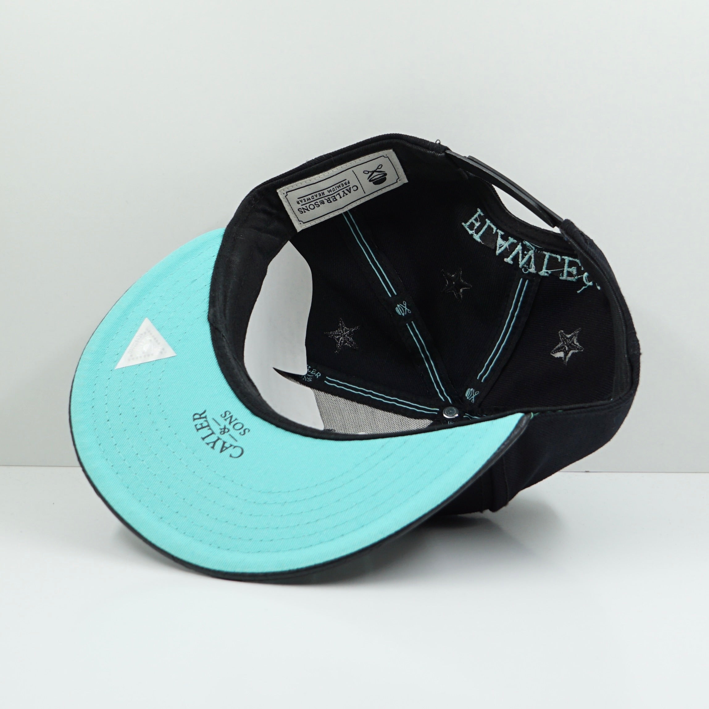 Cayler & Sons Black Teal Hands Snapback Cap