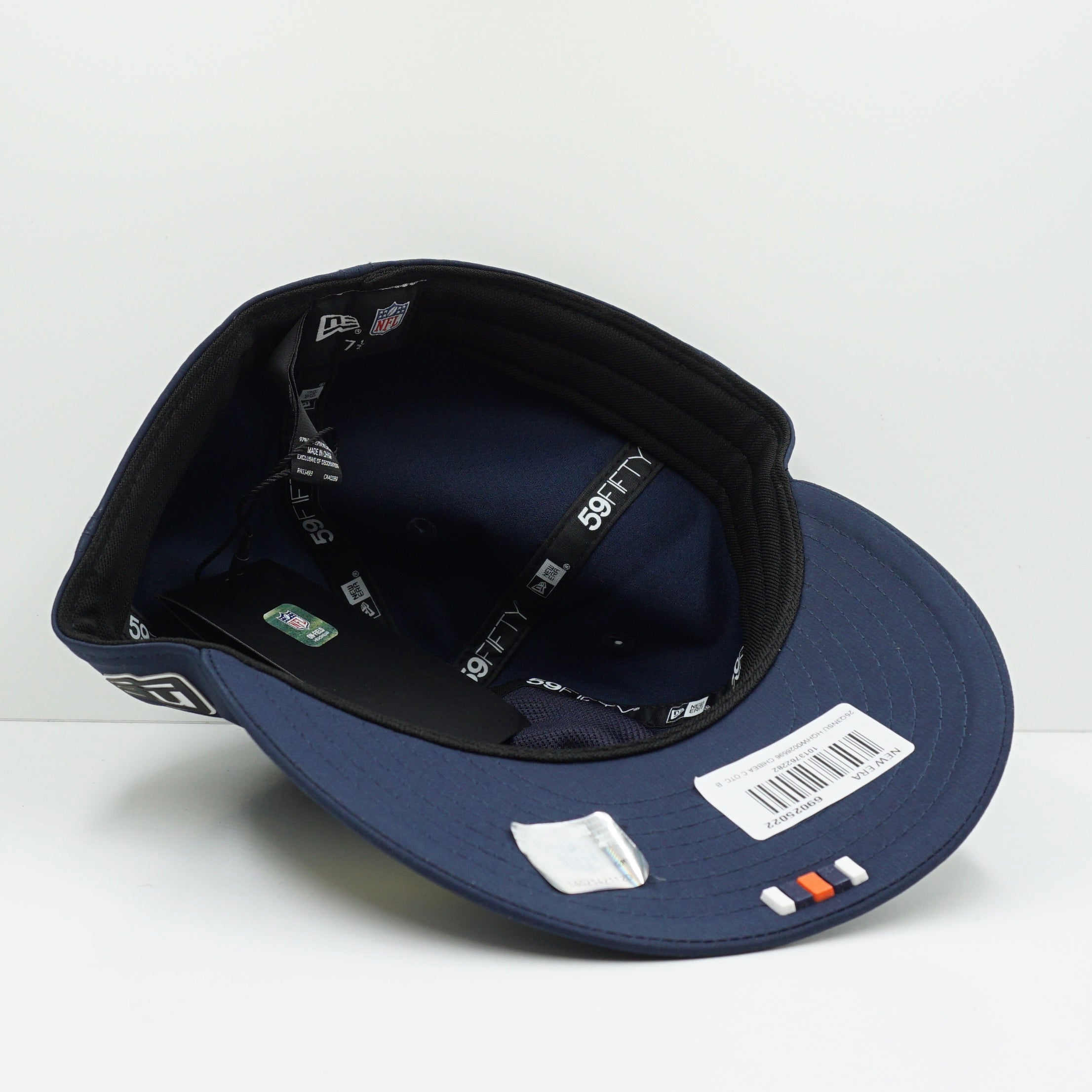 New Era Chicago Bears NFL Navy Retro Crown A-Frame Pre Curved Frame Fitted Cap
