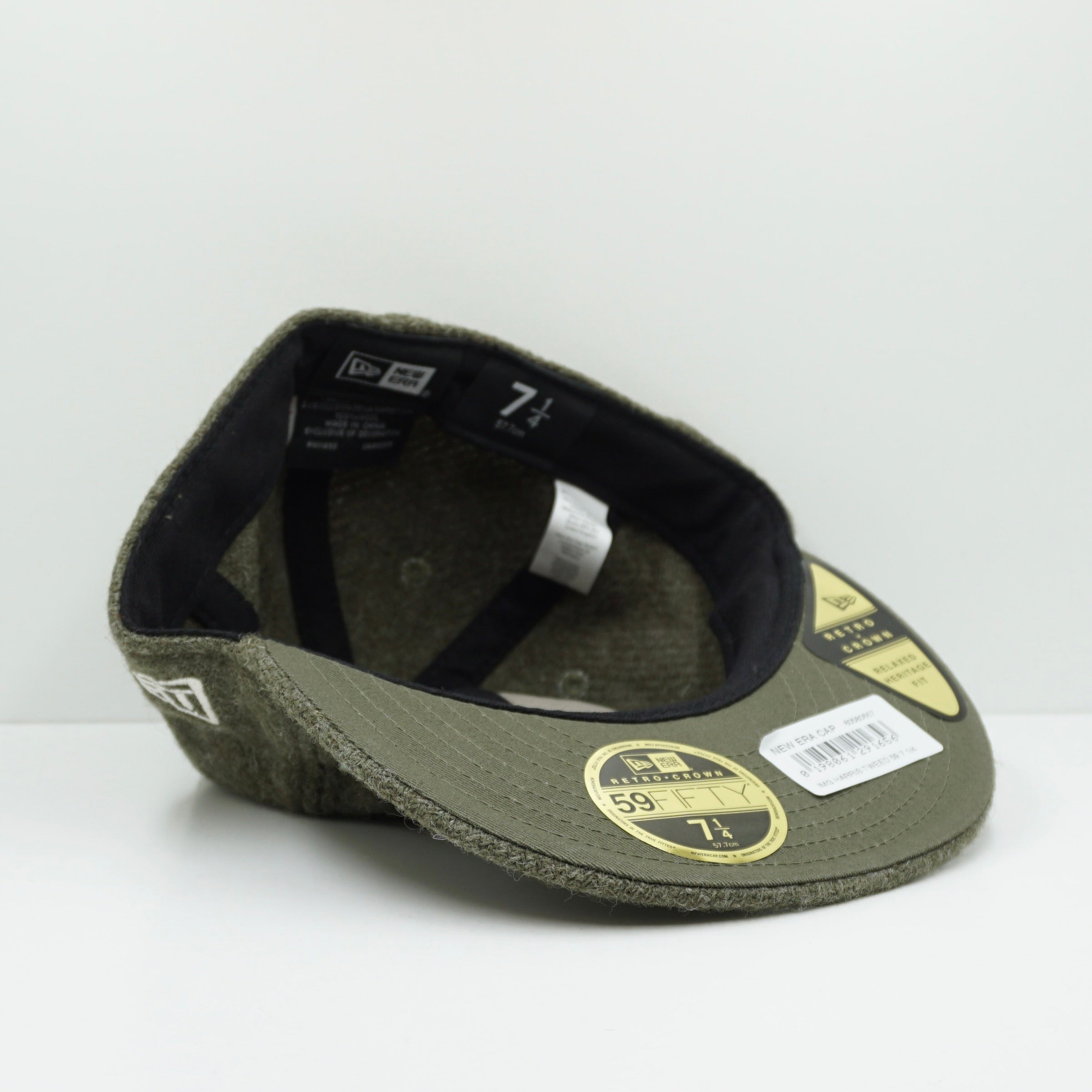 New Era Logo Harris Tweed Relaxed Heritage Green Fitted Cap