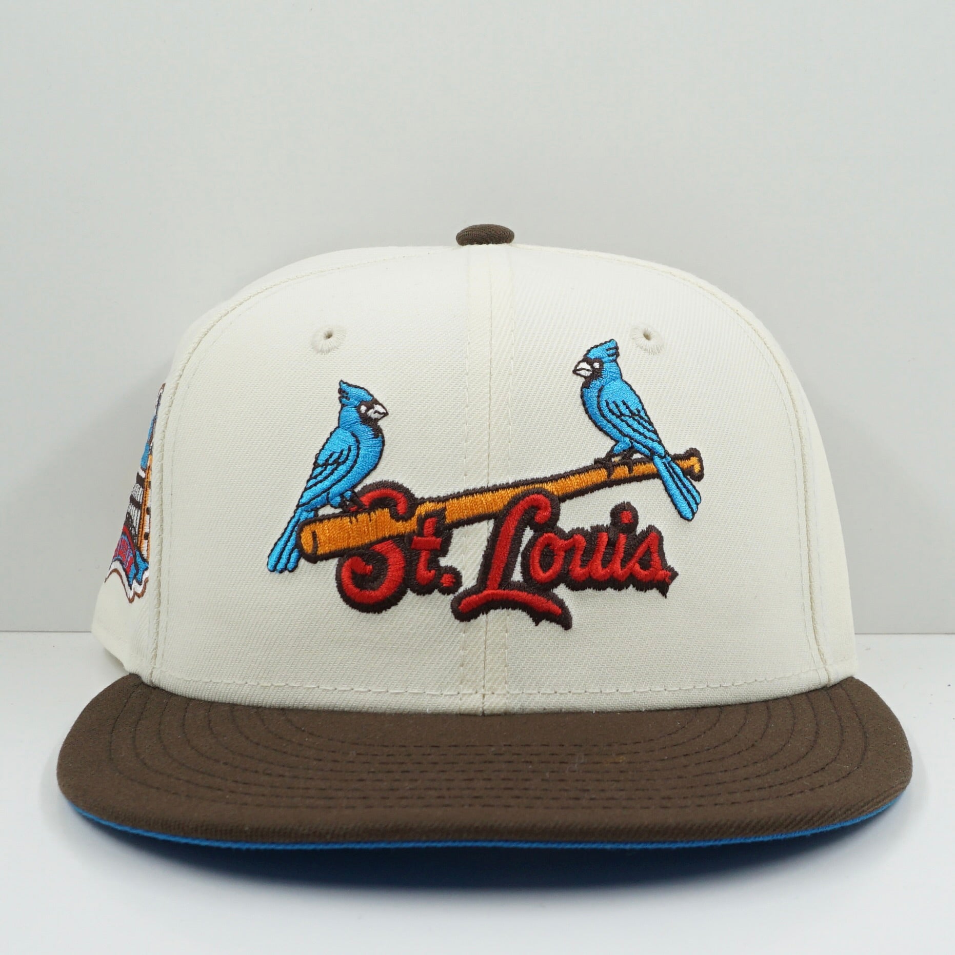 New Era Cooperstown Collection St. Louis Cardinals Busch Stadium Two Tone Sunwash Blue UV Fitted Cap