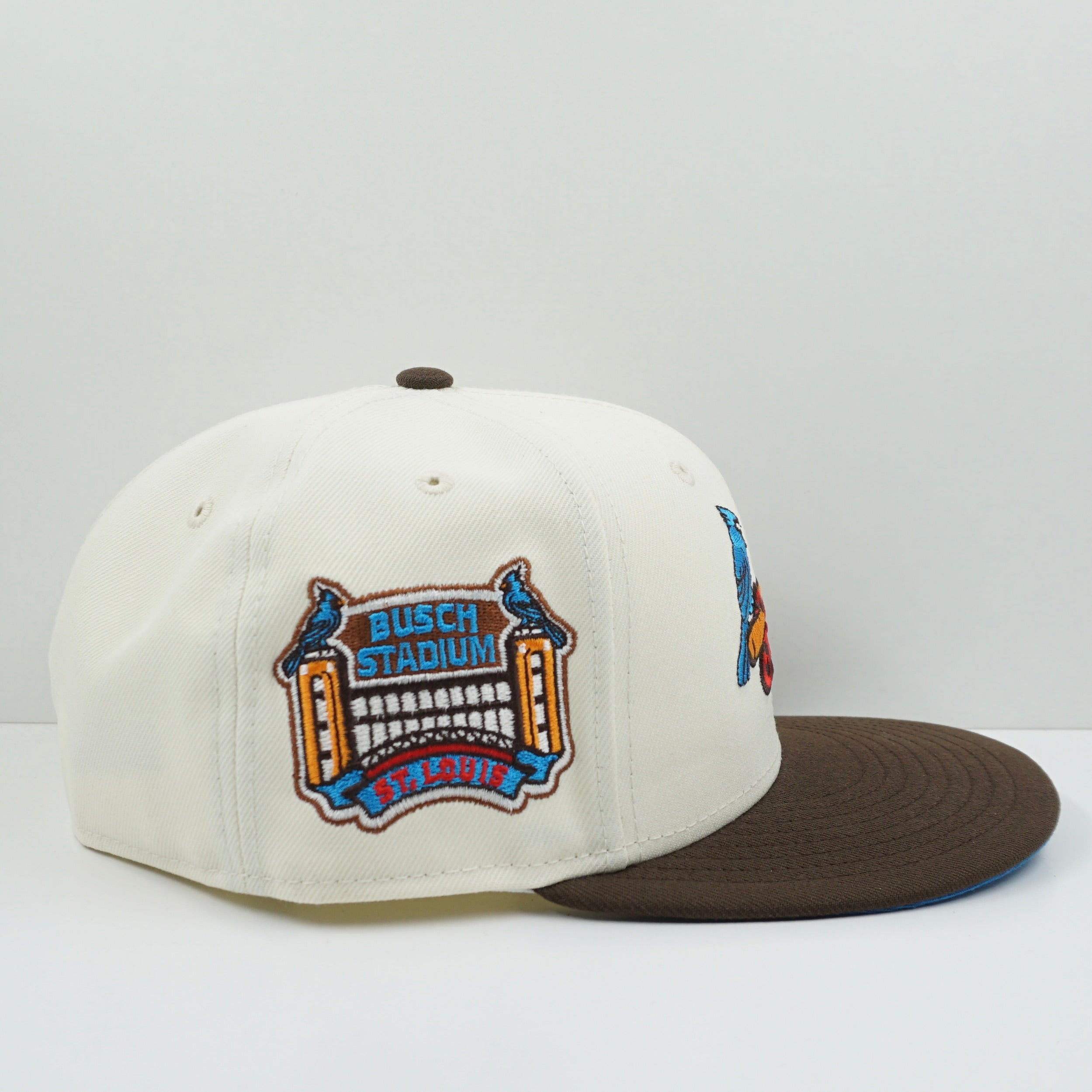 New Era Cooperstown Collection St. Louis Cardinals Busch Stadium Two Tone Sunwash Blue UV Fitted Cap