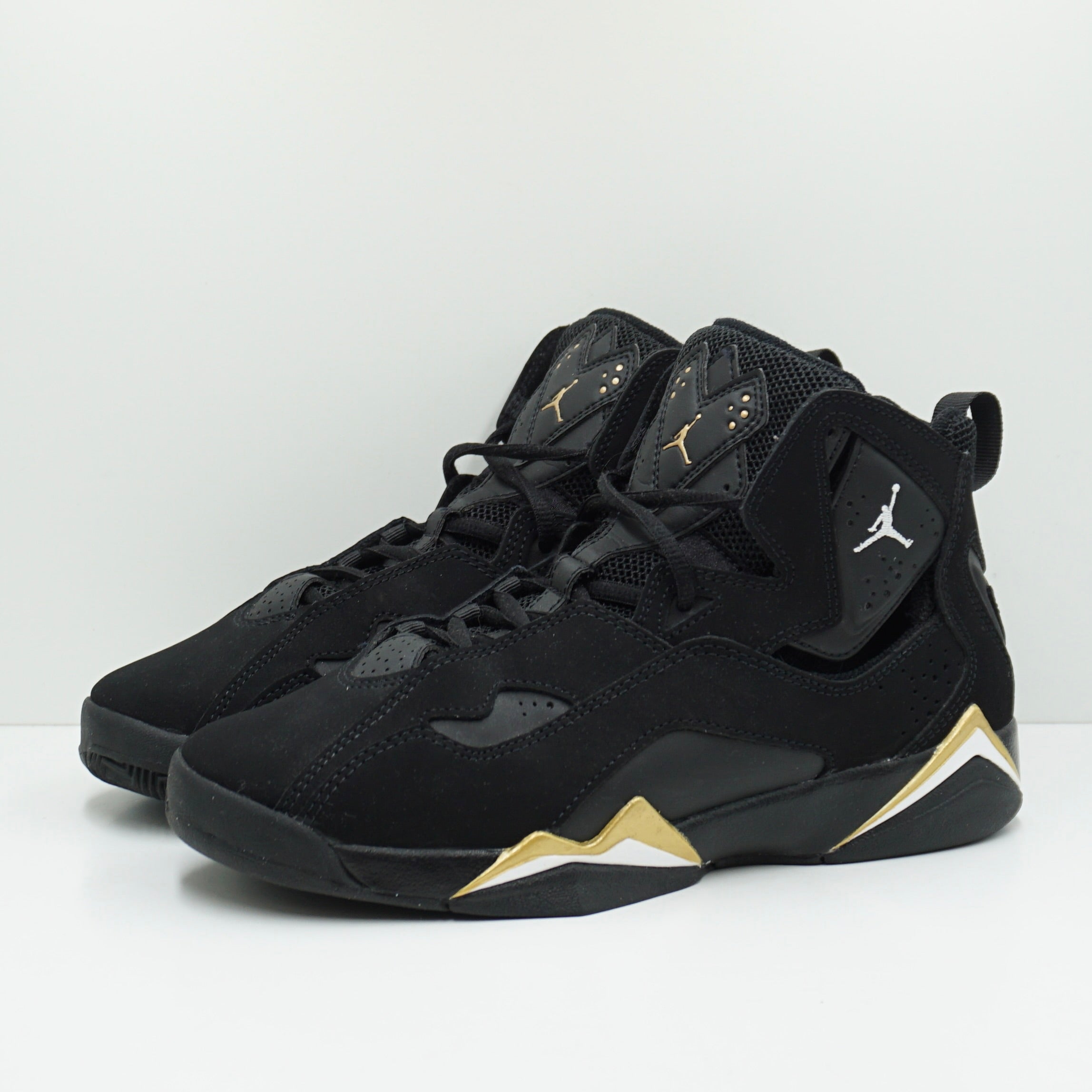 Jordan True Flight Black Metallic Gold White (GS)