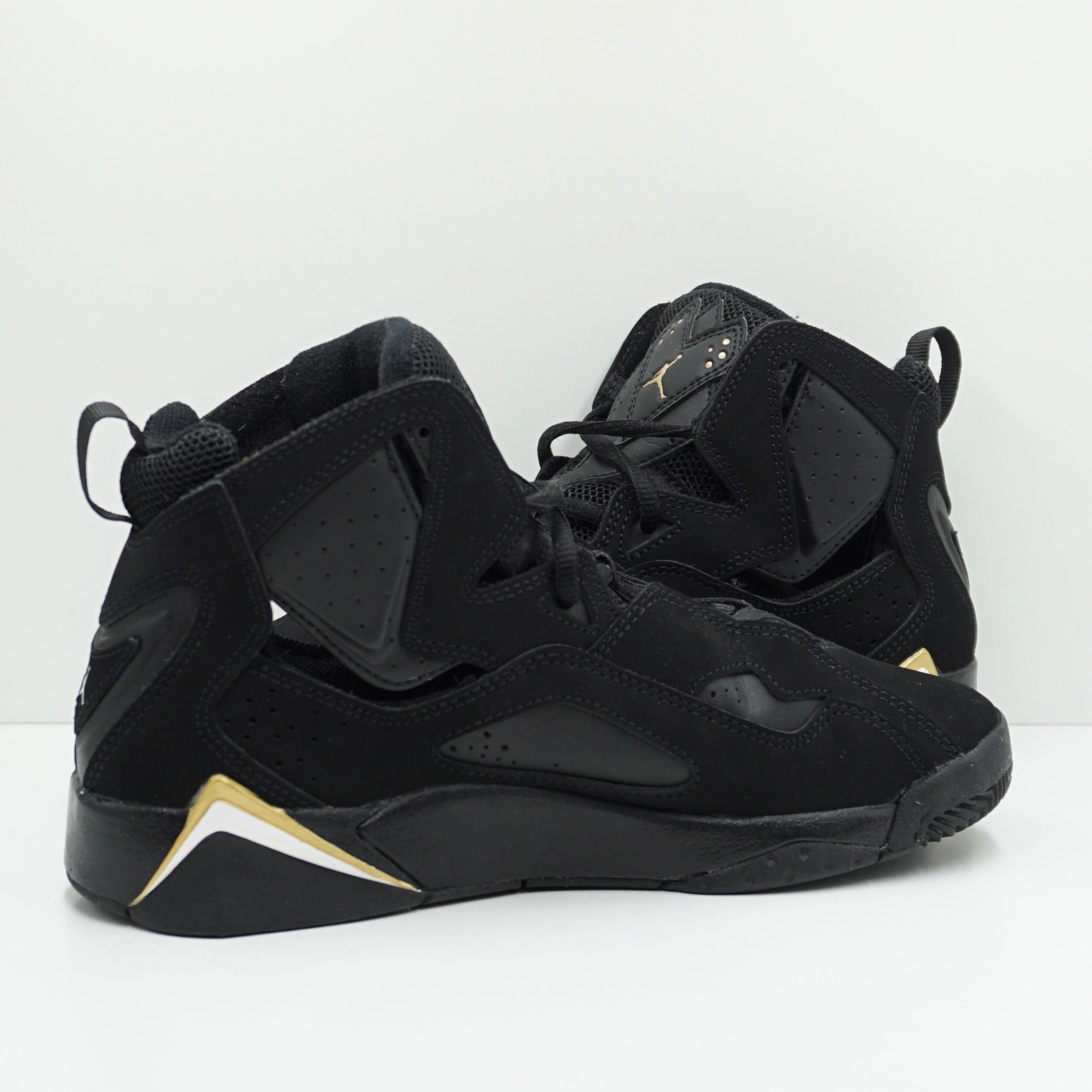 Jordan True Flight Black Metallic Gold White (GS)