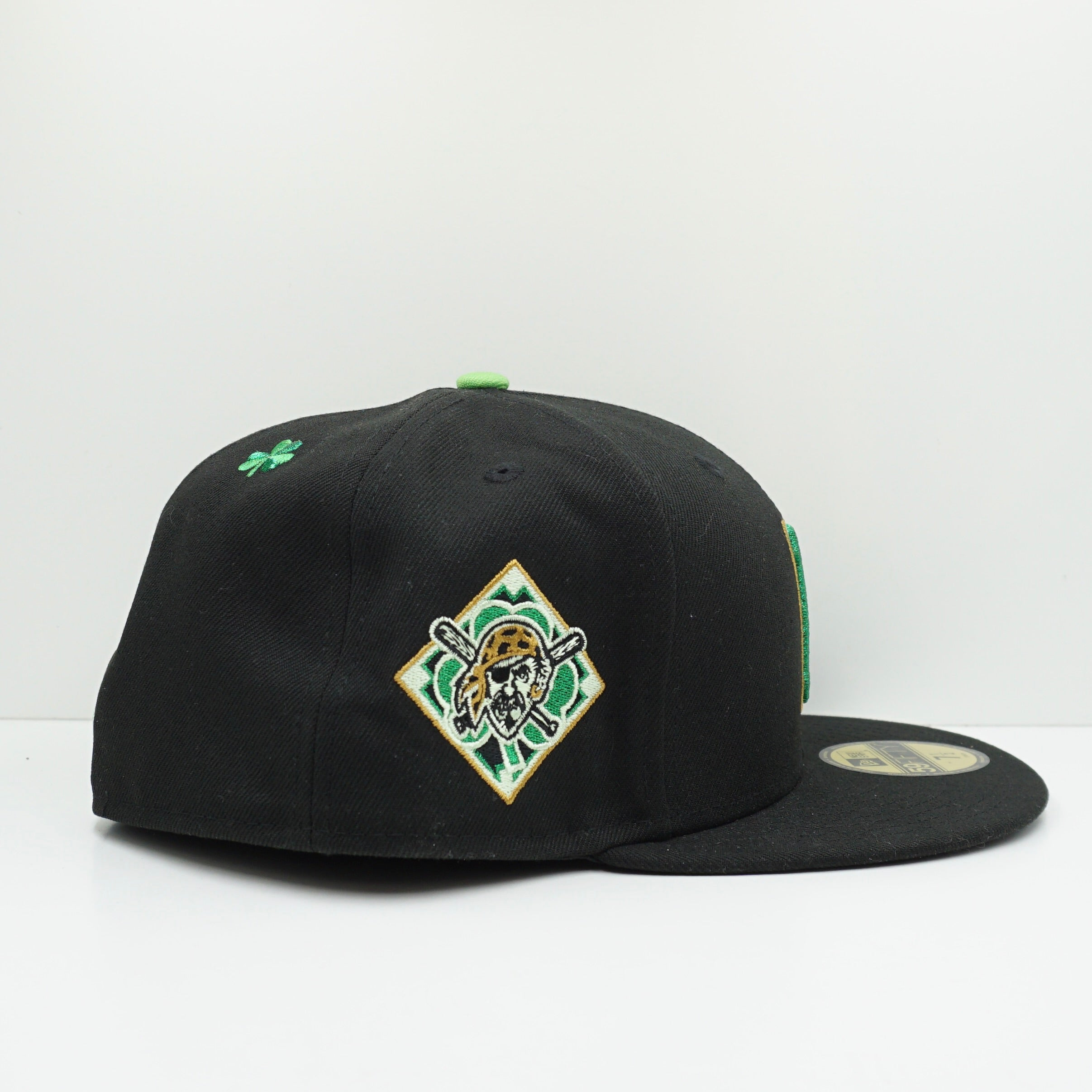 New Era St Patricks Day Pittburgh Pirates Black Green Fitted Cap