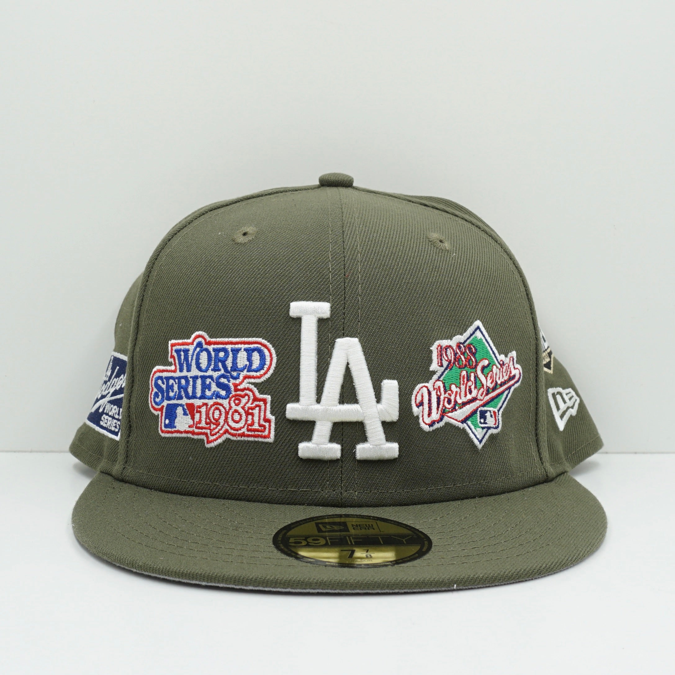 New Era Los Angeles Dodgers World Series Multi Patch Green Fitted Cap