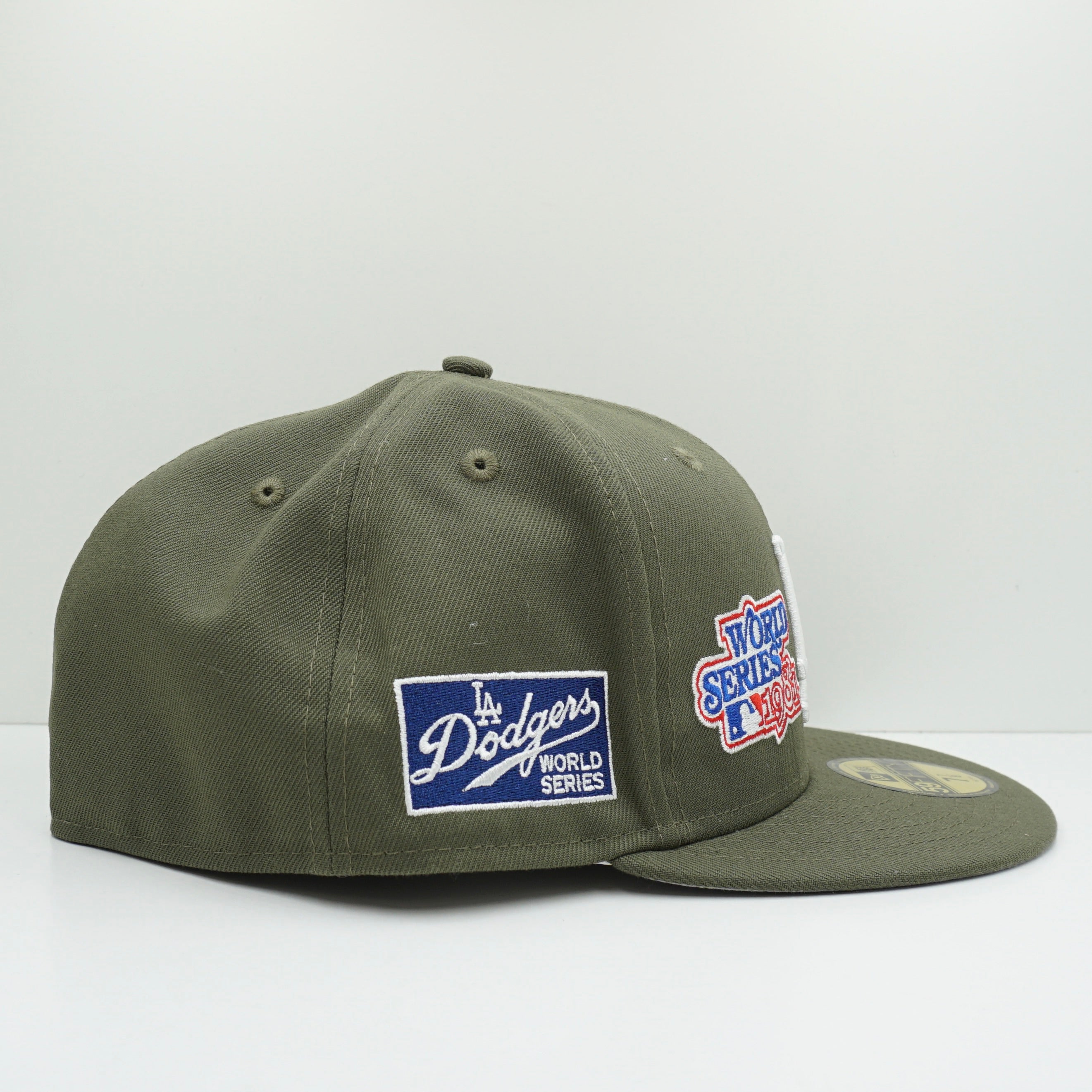New Era Los Angeles Dodgers World Series Multi Patch Green Fitted Cap
