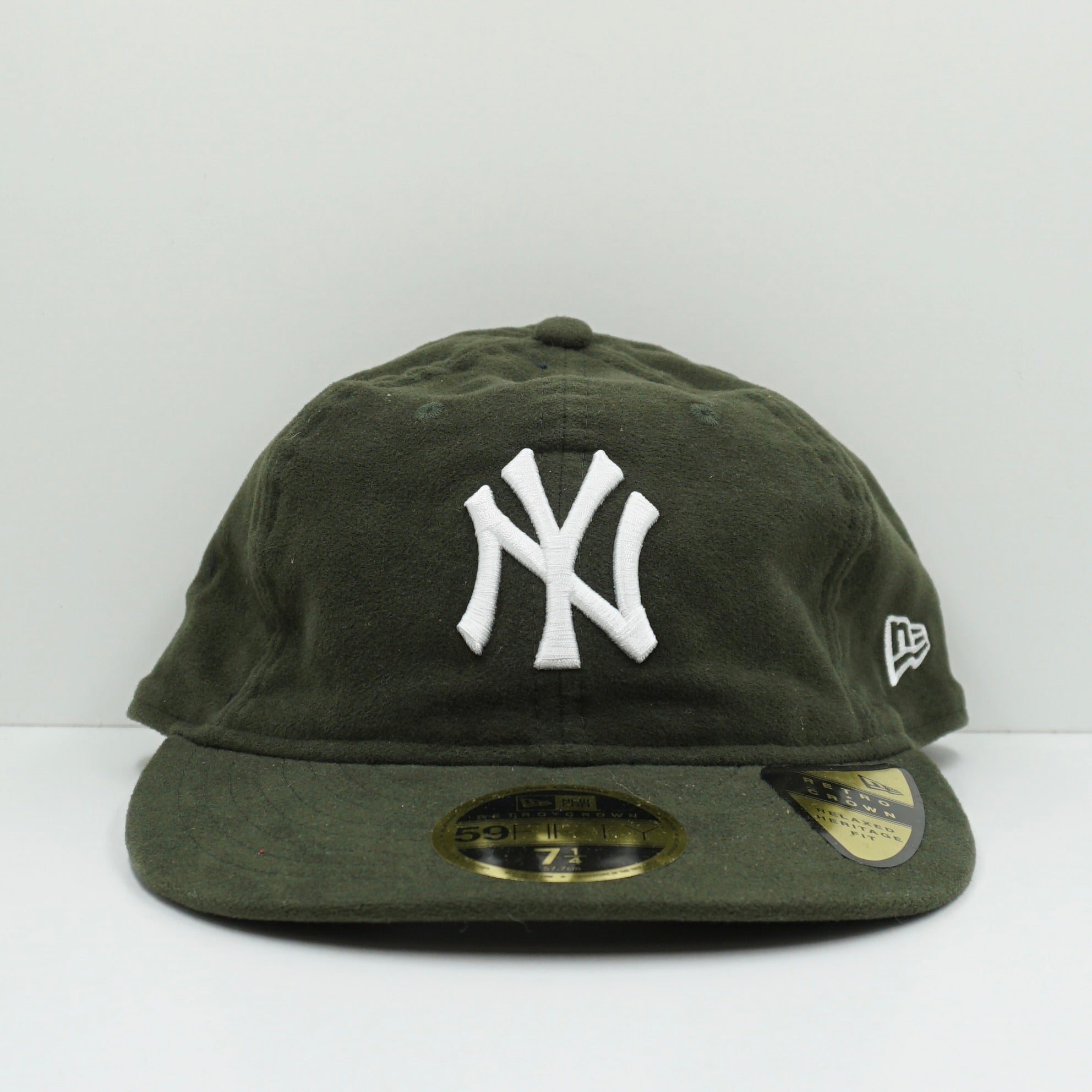 New Era New York Yankees Green Moleskin Retro Crown Relaxed Heritage Fitted Cap