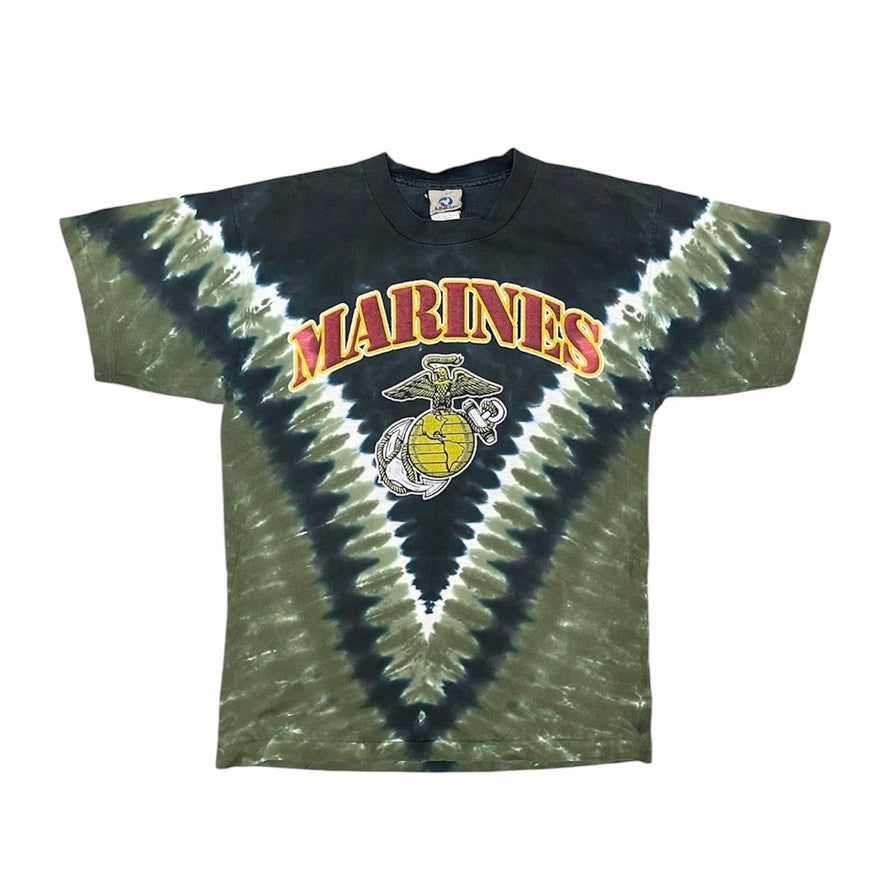 Liquid Blue Marines Tie Dye Green Tshirt