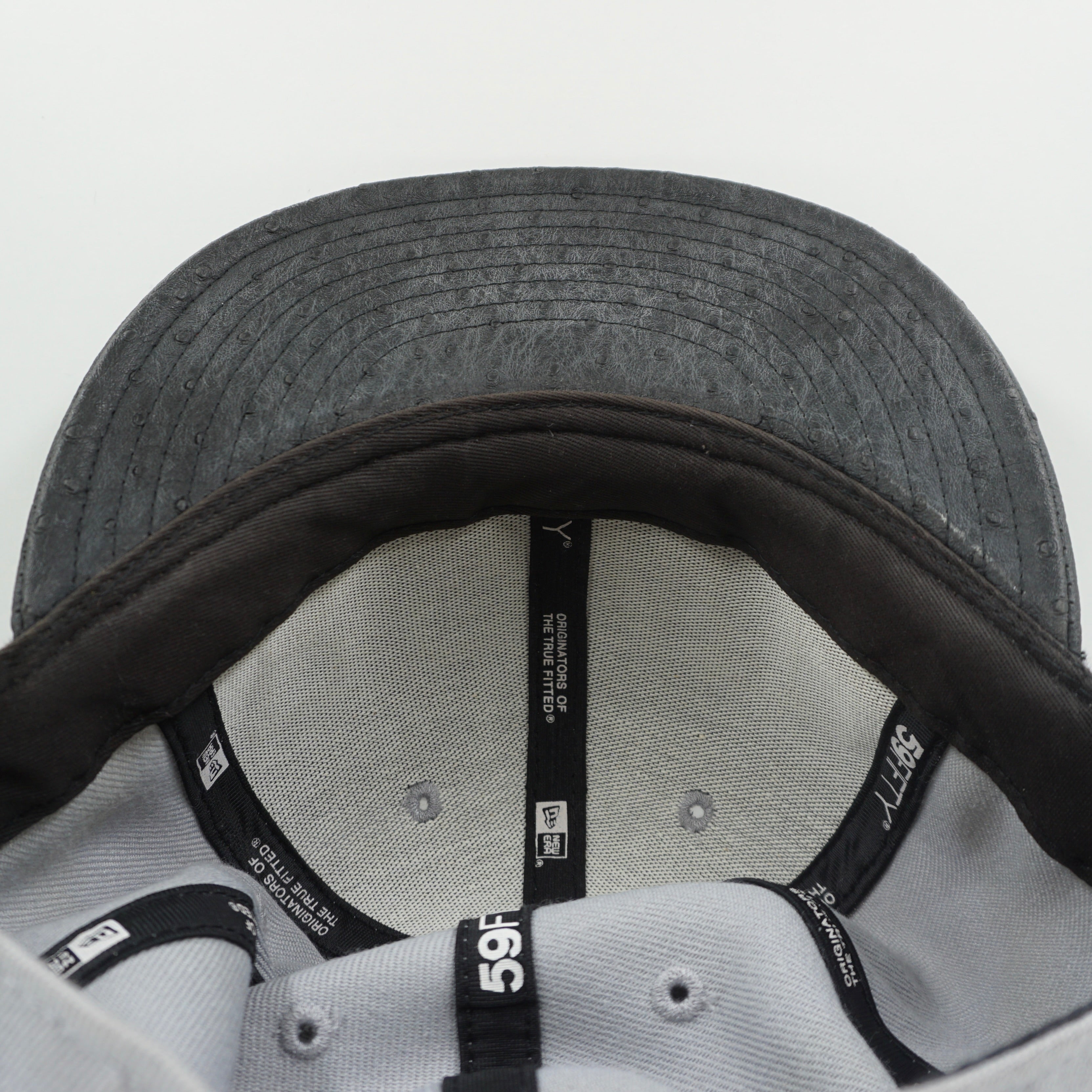 New Era The Hundreds RSWD Ostrich Leather Grey Black Fitted Cap