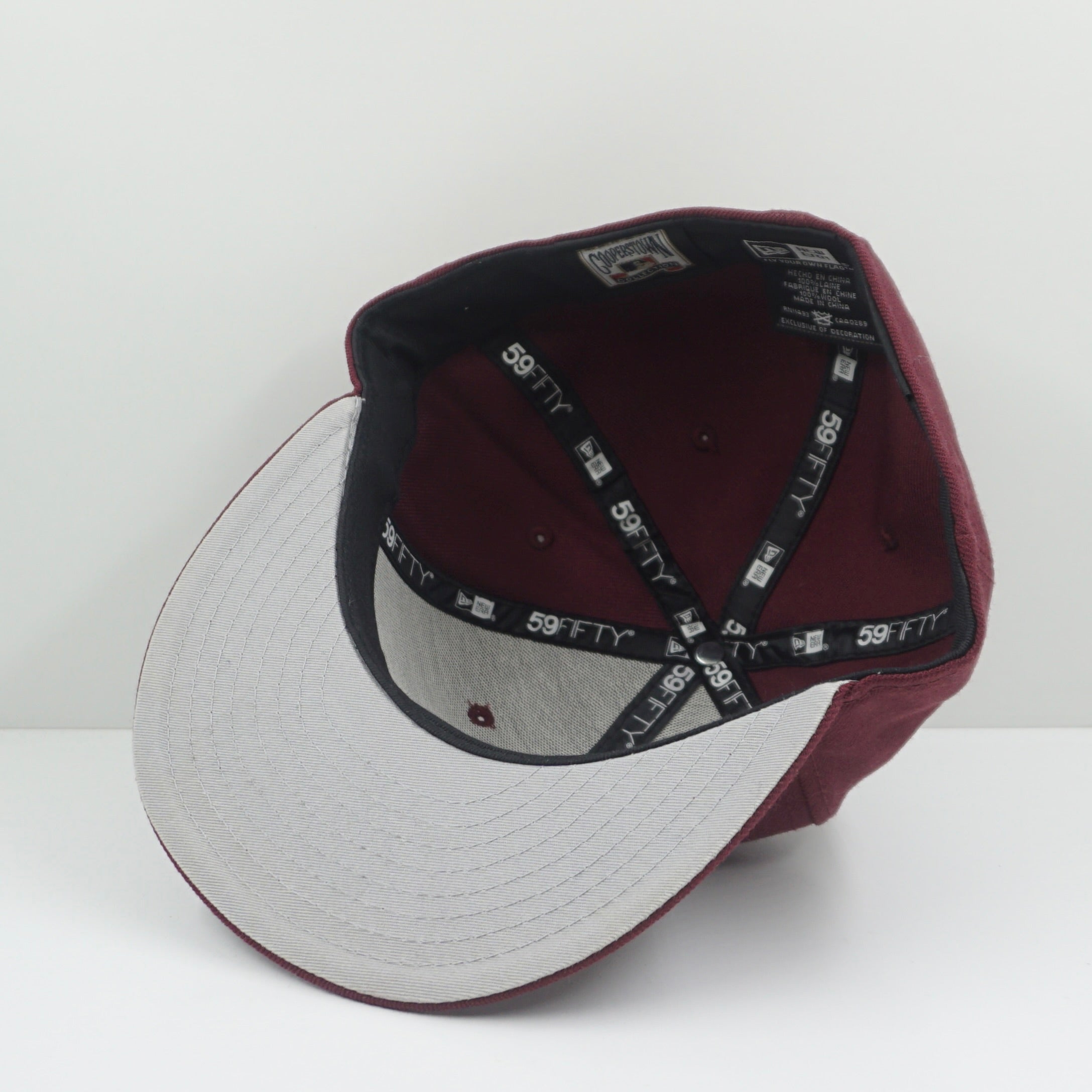 New Era Cooperstown Collection Seattle Mariners Burgundy Fitted Cap