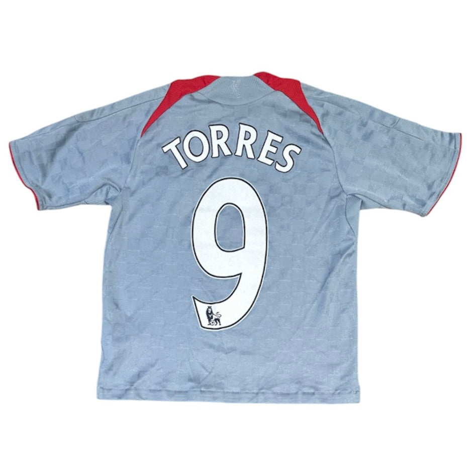 Adidas Liverpool 2008/2009 Fernando Torres #9 Away Grey Football Jersey (Youth)