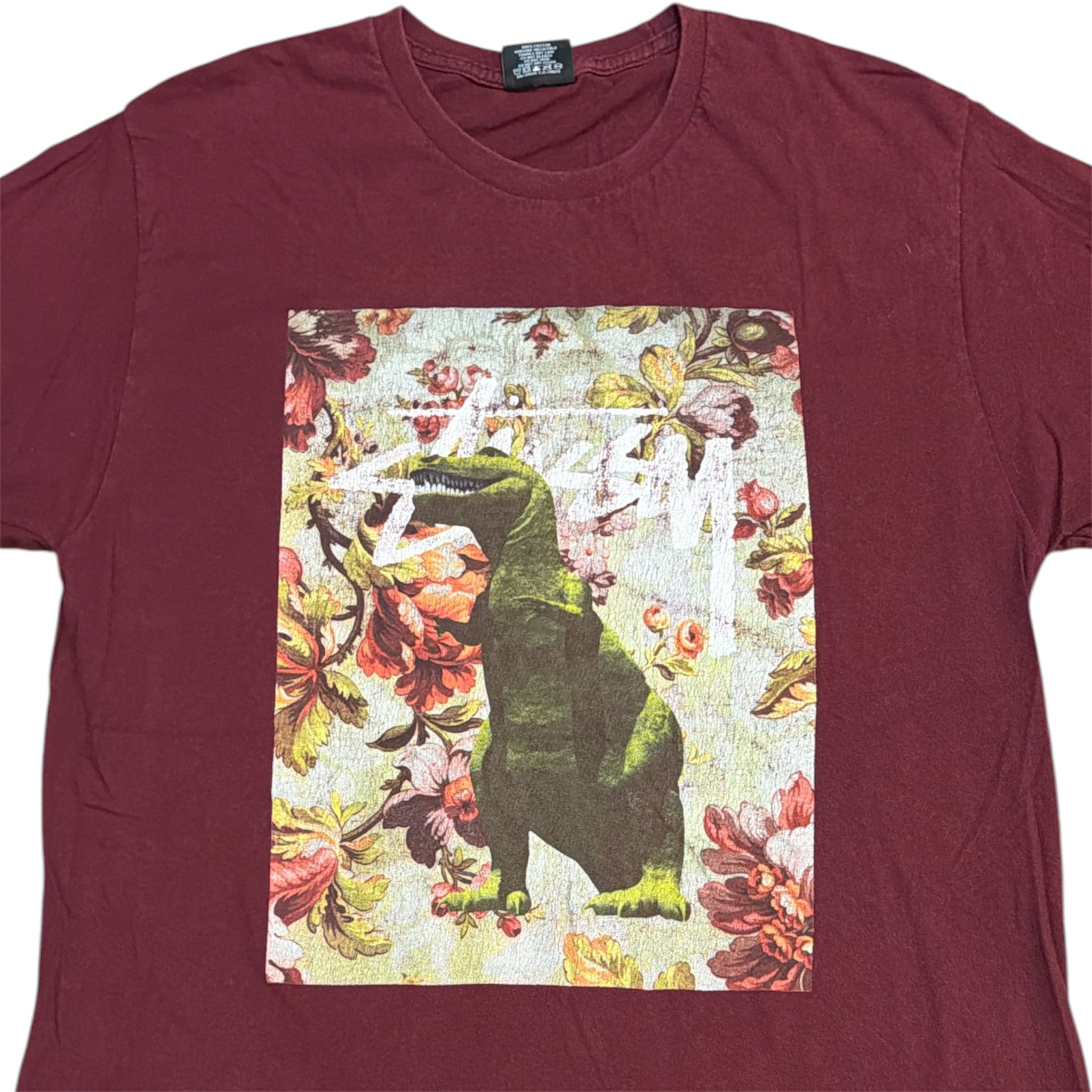 Stussy T-Rex Burgundy Tshirt