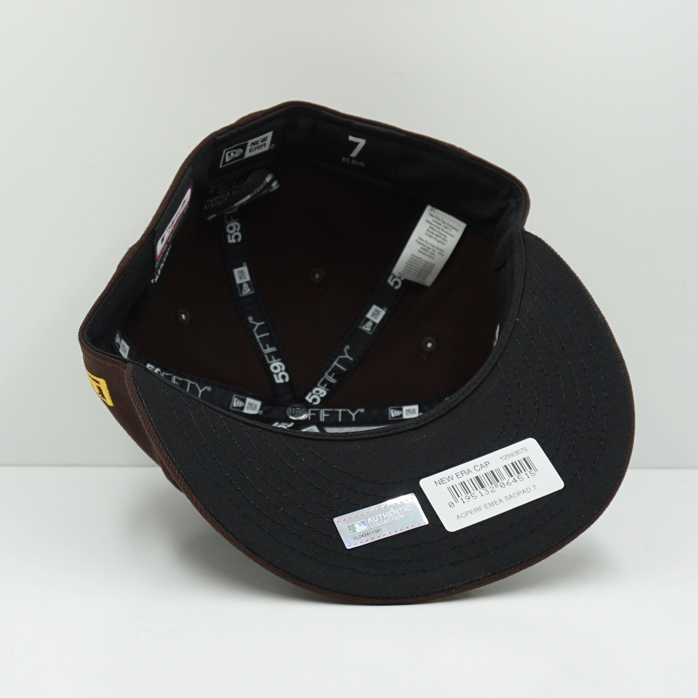 New Era San Diego Padres Yellow Logo Brown Fitted Cap