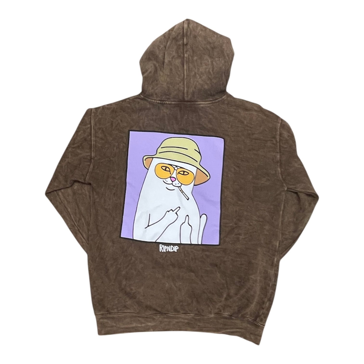 Rip n Dip Cat Smoking Brown Hoodie