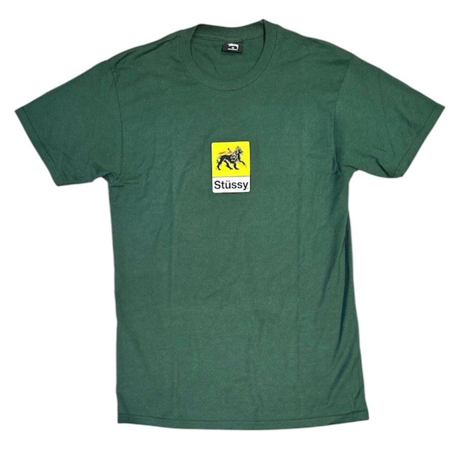 Stussy Lion Logo Green Tshirt