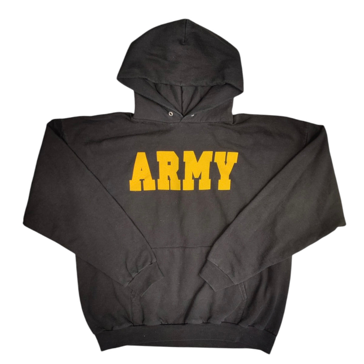 Hanes Army Black Yellow Hoodie