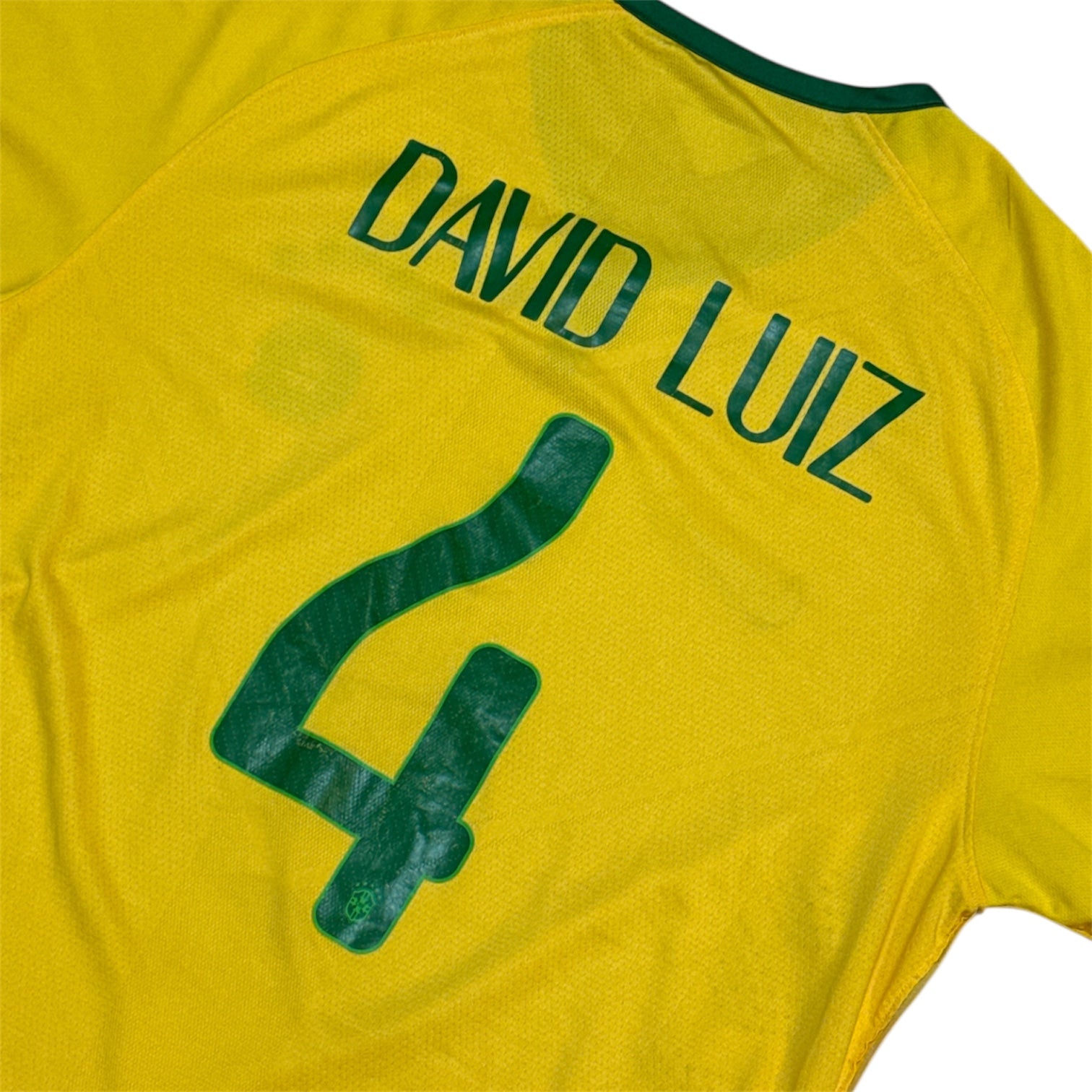 Nike Brazil David Luiz #4 2014 Home Football Jersey