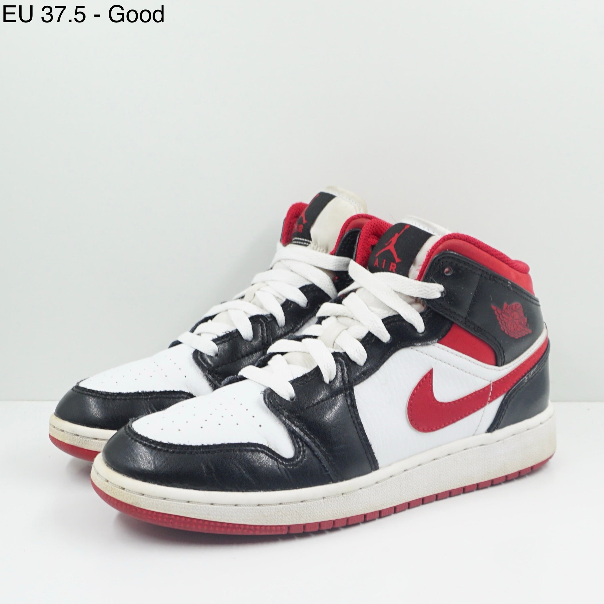 Jordan 1 Mid Black Gym Red (GS)