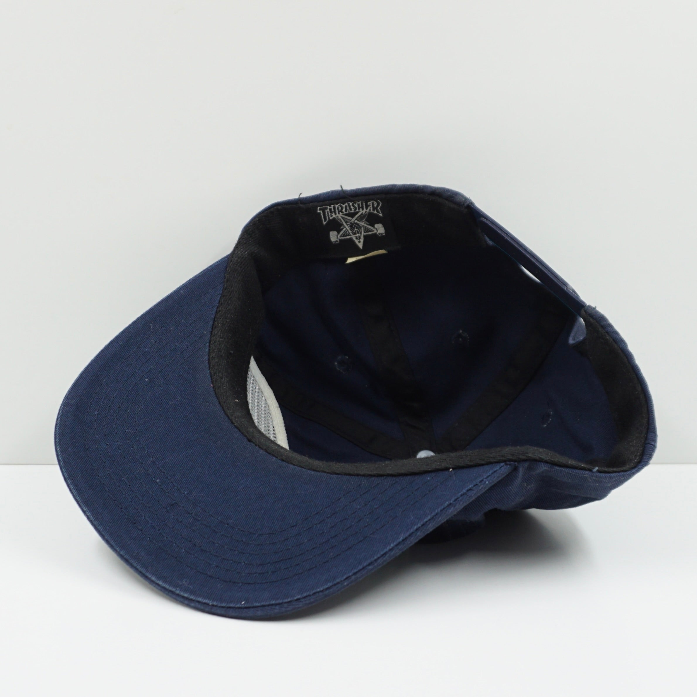 Thrasher Logo Navy Green Cap
