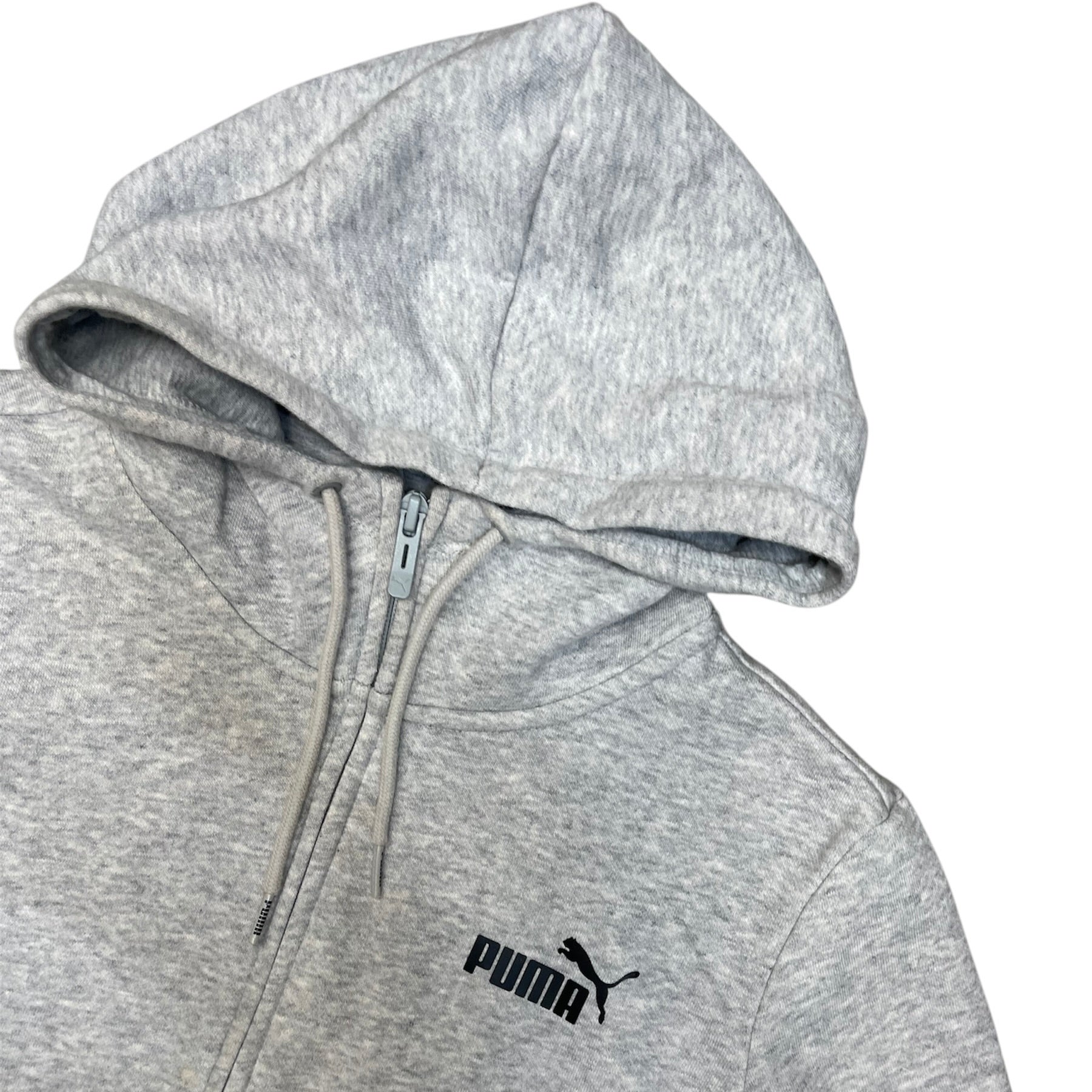 Puma Grey Small Logo Full Zip Hoodie