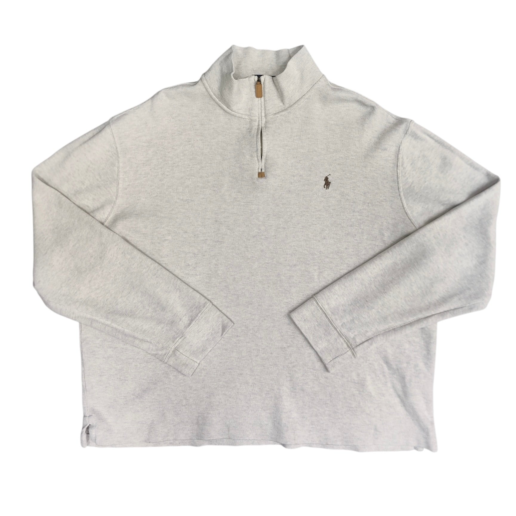 Ralph Lauren Beige Half Zip Knitted Sweatshirt