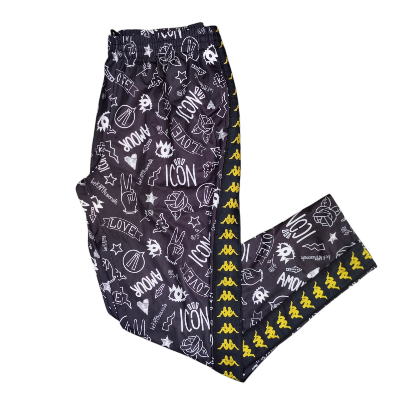 Kappa Black White Track Pants