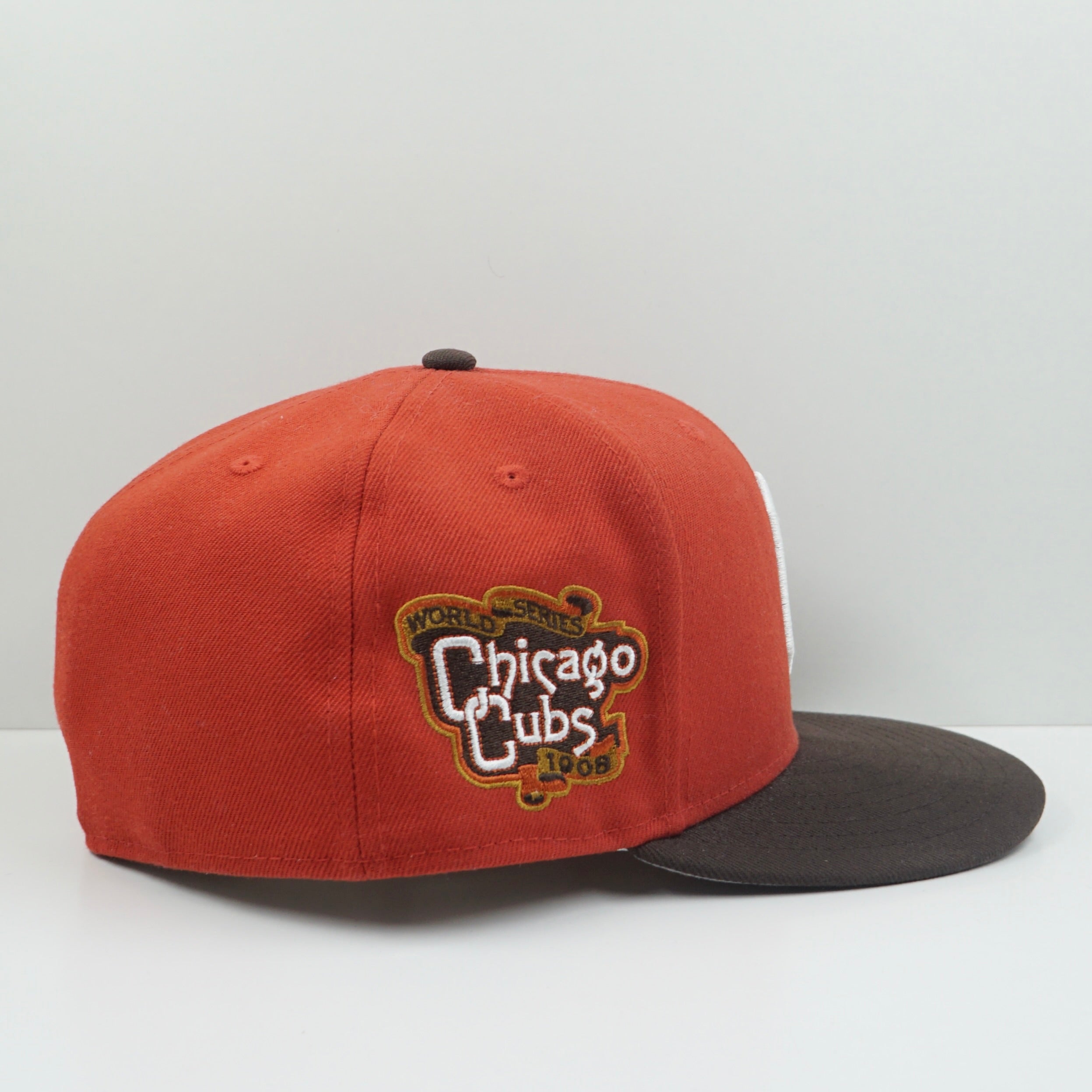 New Era Cooperstown Chicago Cubs Red Brown Fitted Cap