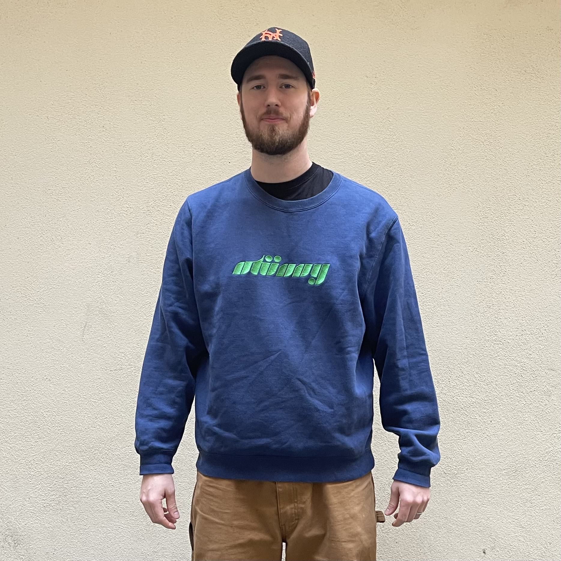 Stussy Wavy Logo Crewneck Sweater