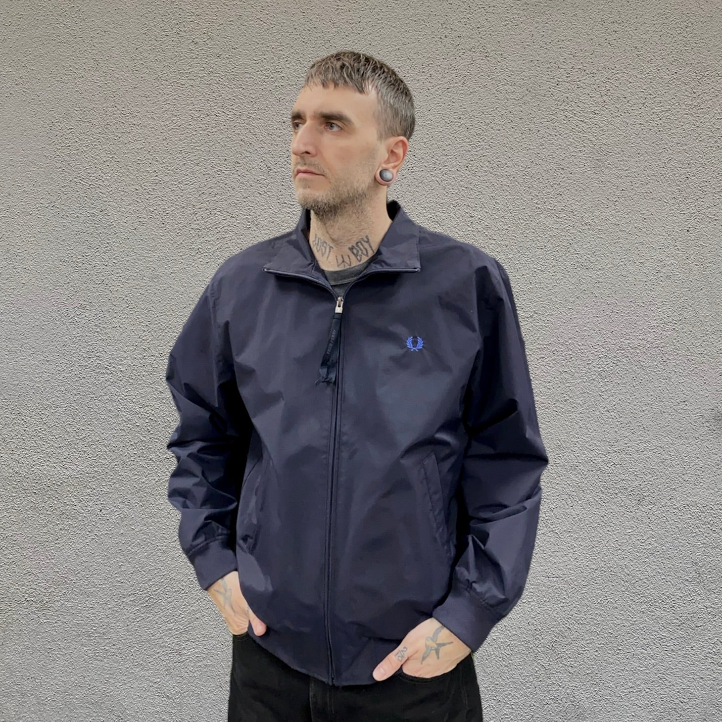 Fred Perry Navy Coach Jacket