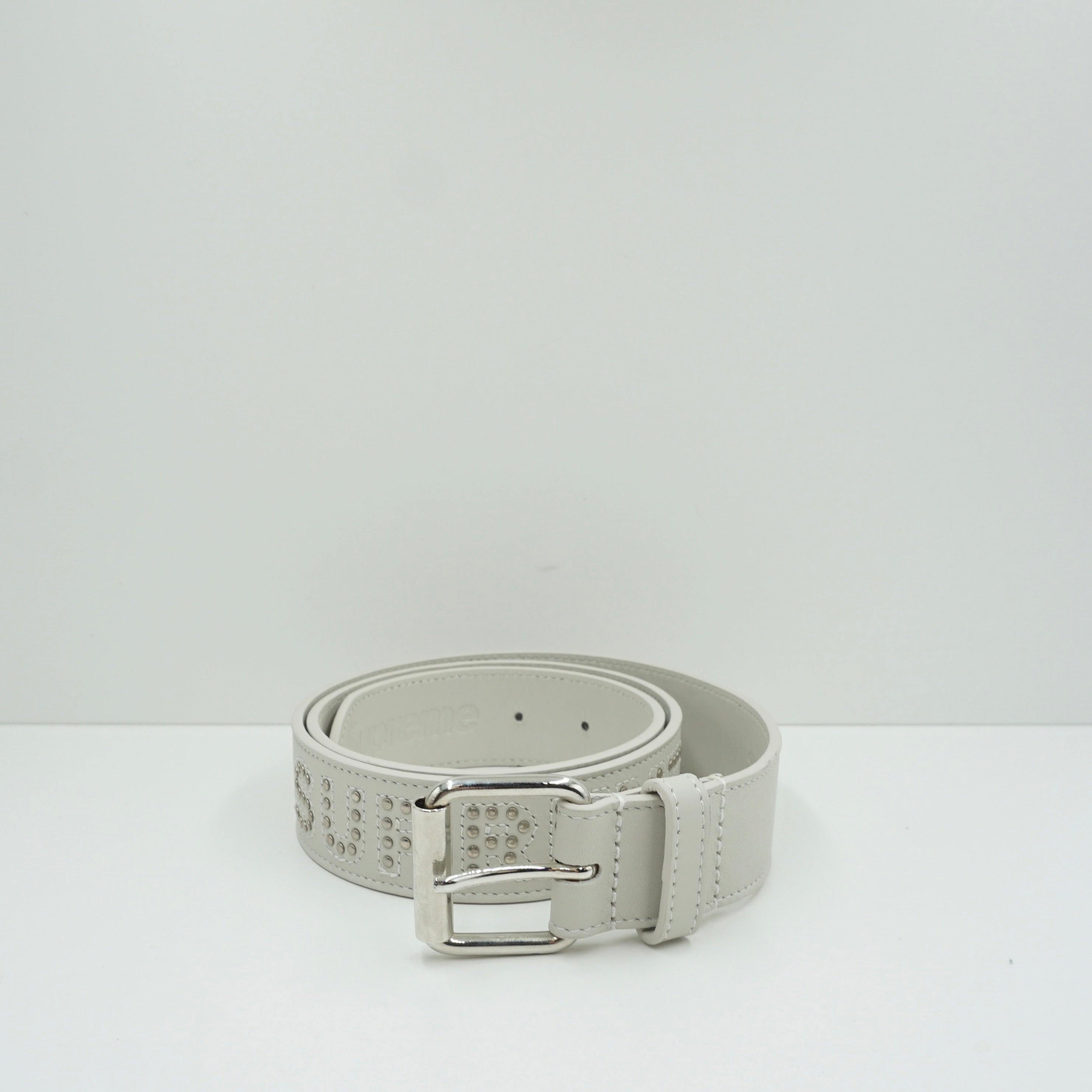 Supreme Studded Logo Belt Grey