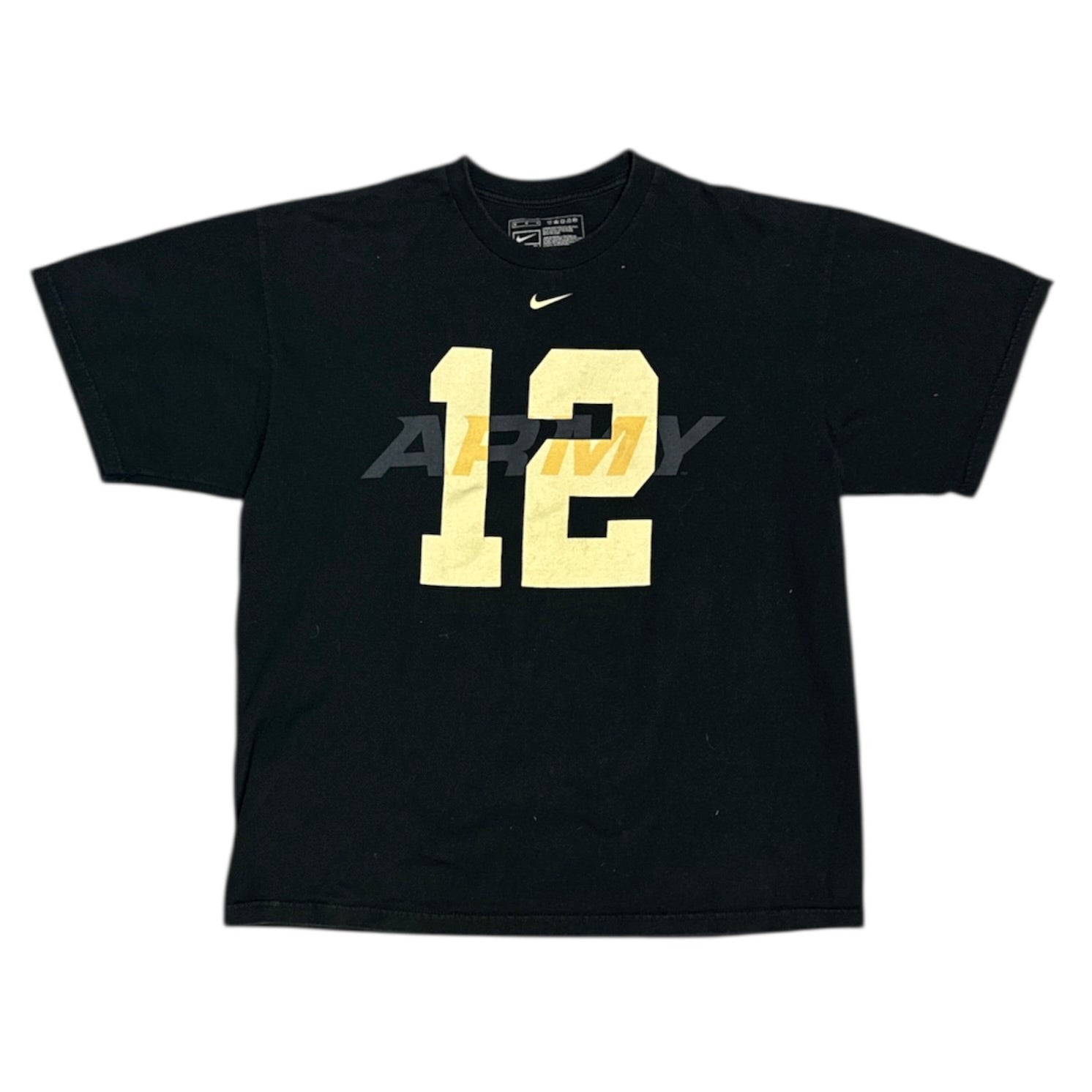 Nike Army Black Knights #12 Black Tshirt