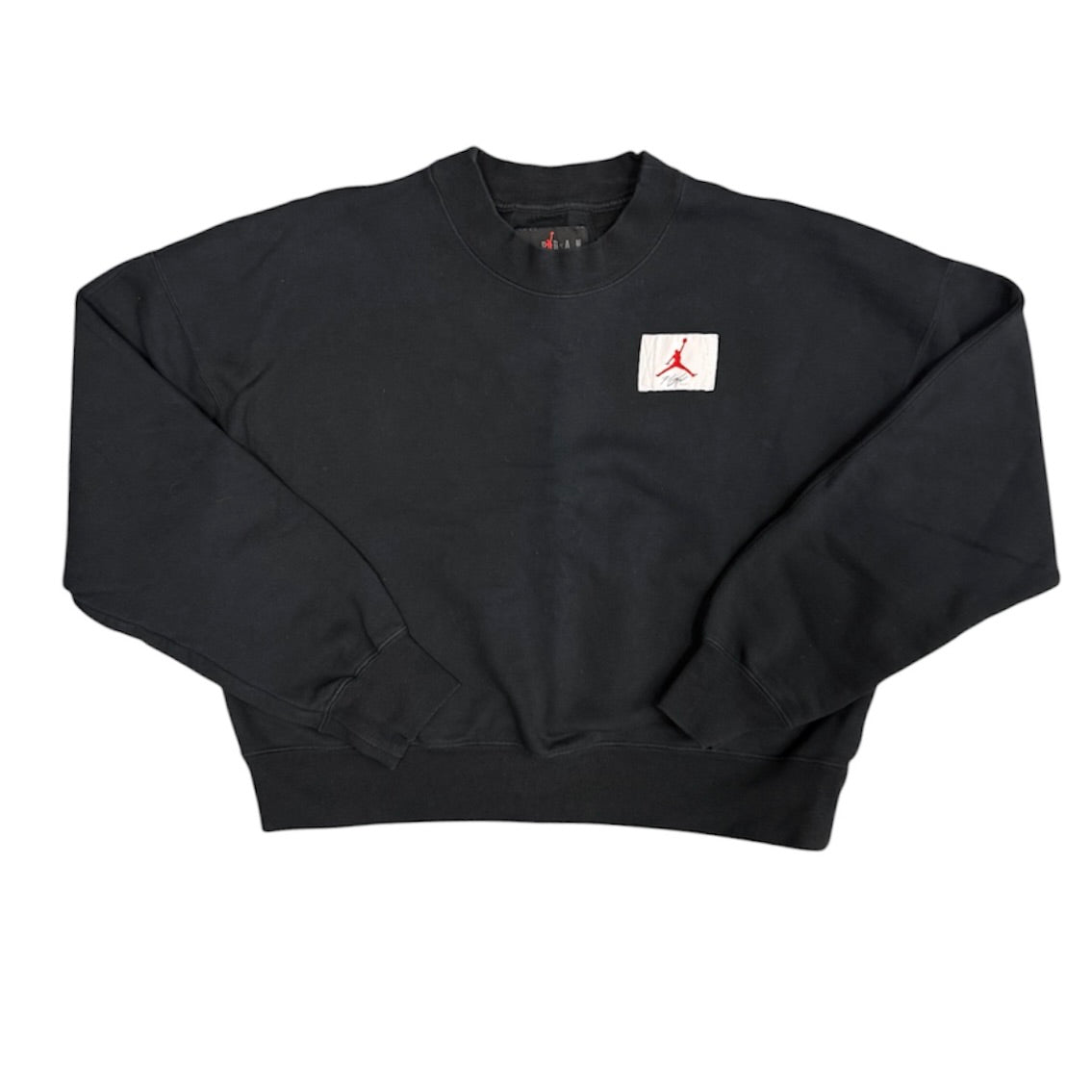 Jordan Flight Fleece Black Crewneck Sweatshirt (W)