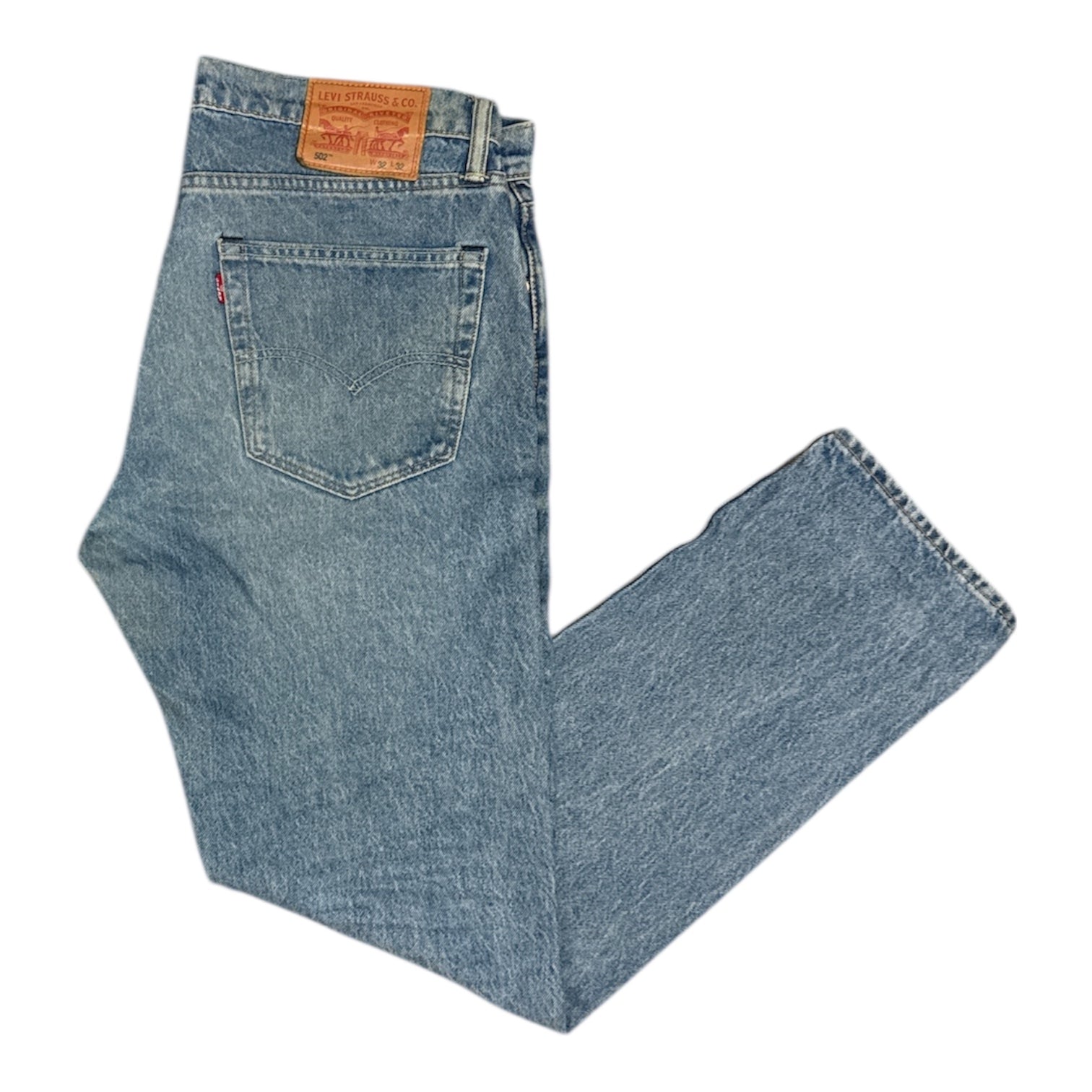 Levis 502 Taper Blue Wash Vintage Jeans